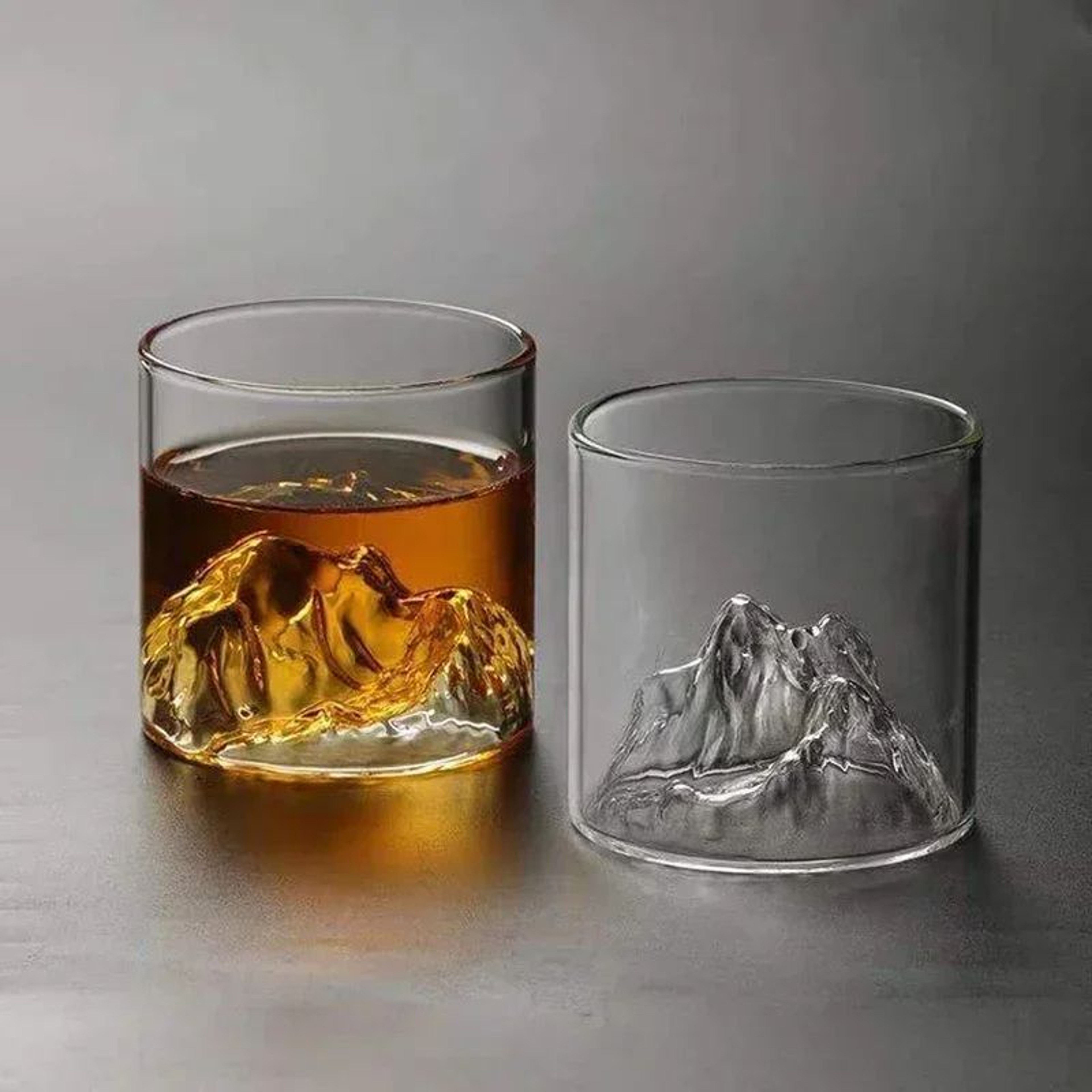 Japanese Mountain Landscape Glass Cup 0