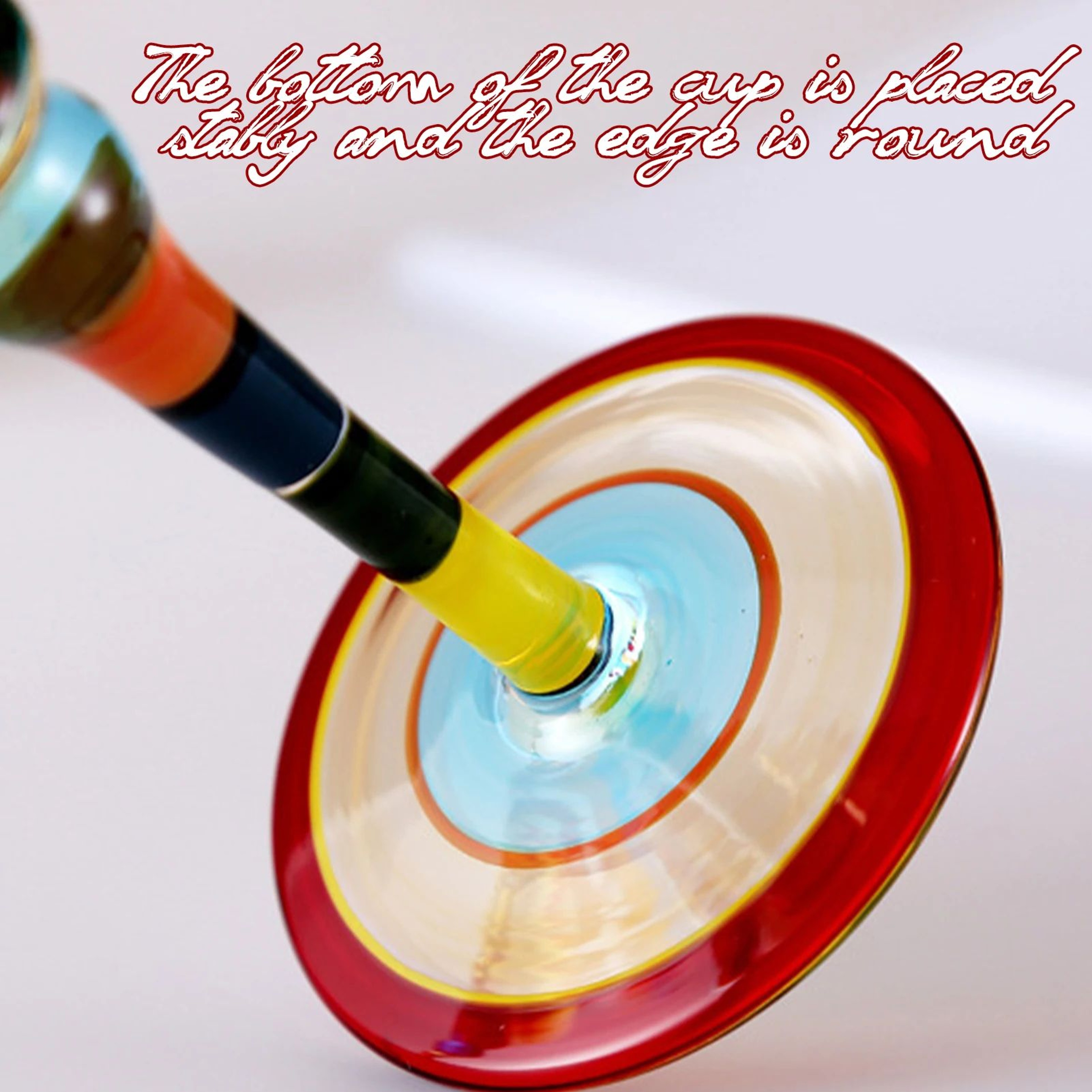 Hand Painted Margarita Cocktail Glass 3