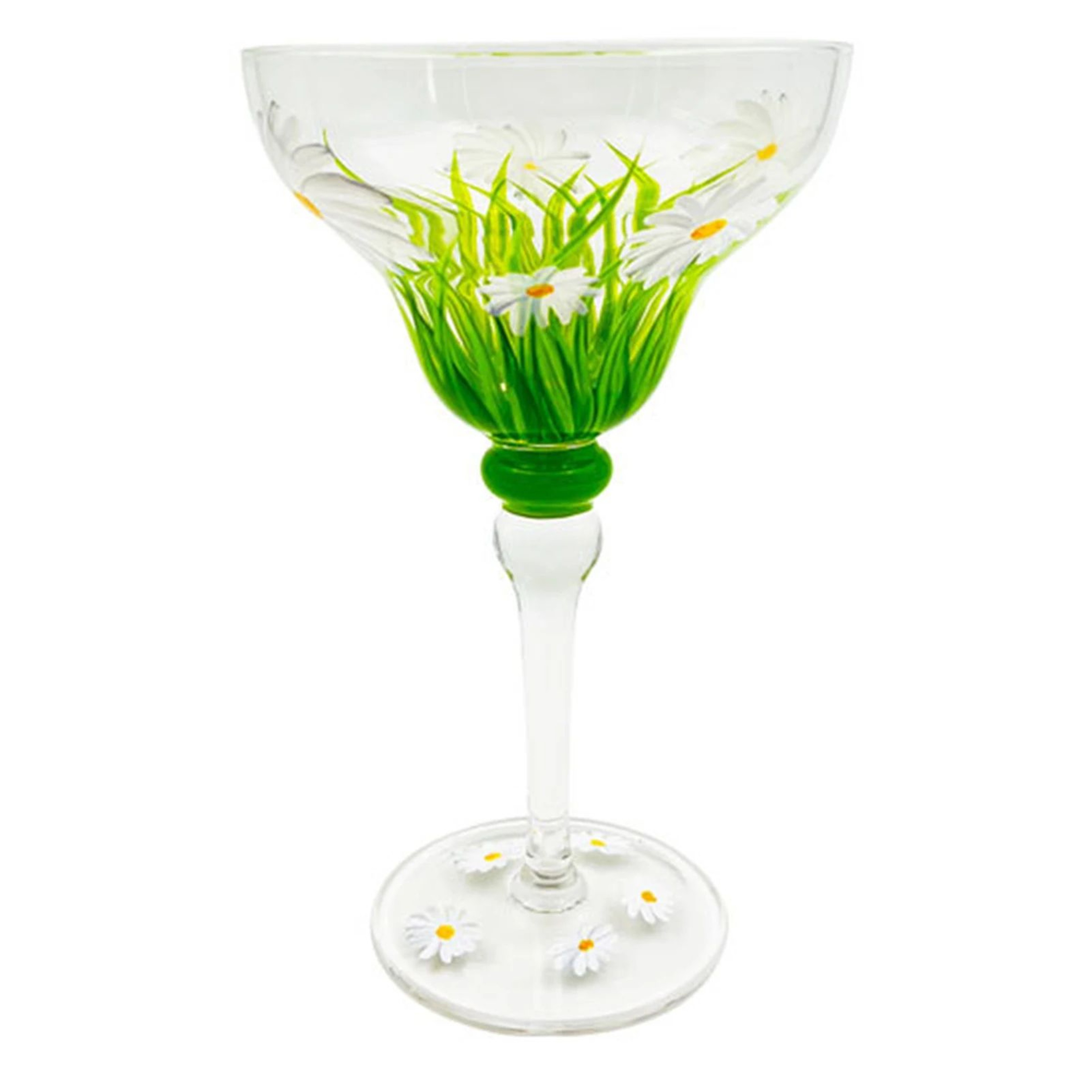 Hand Painted Margarita Cocktail Glass 12