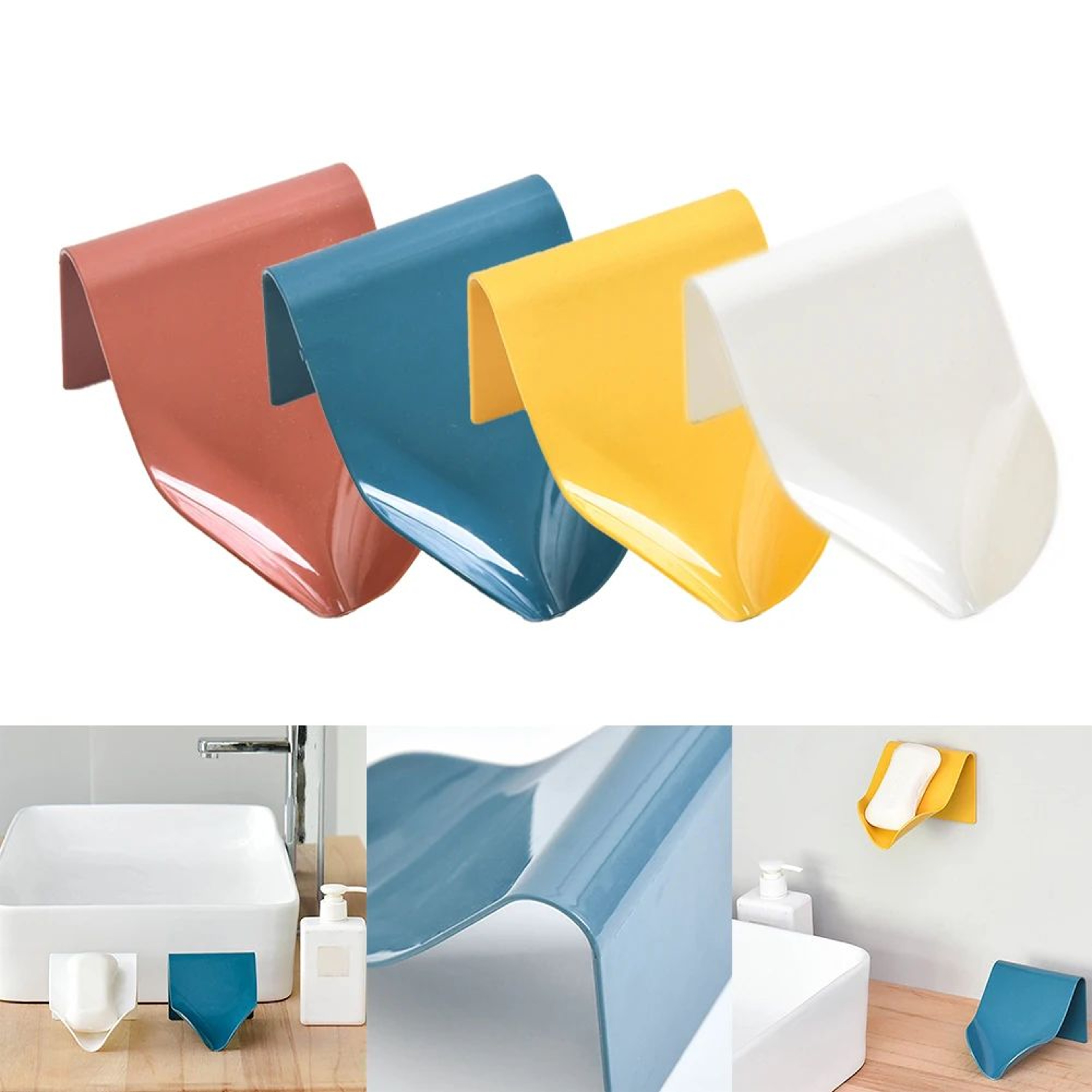 Leaf Design Wall Suction Draining Soap Dish 5