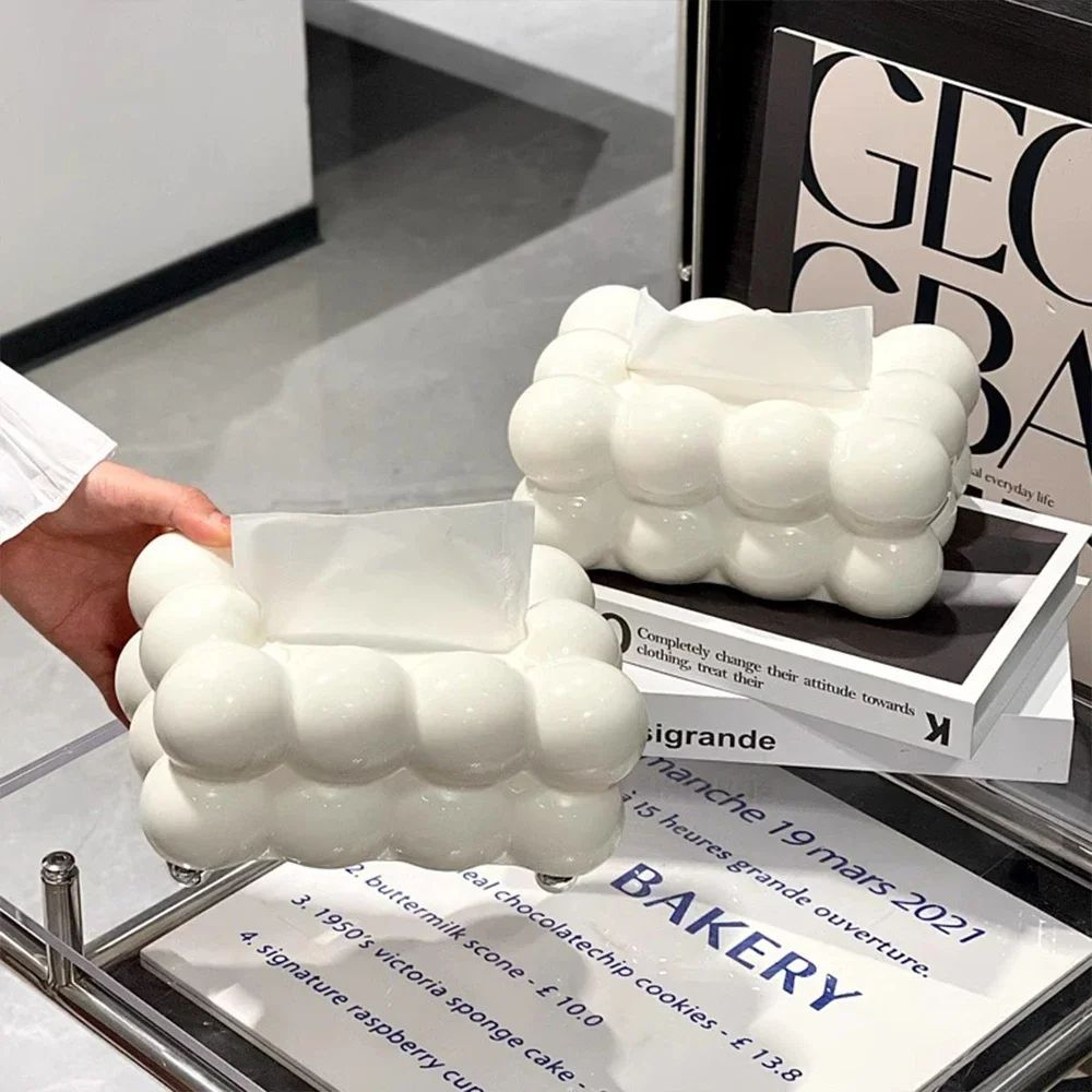 Nordic Cloud Design Tissue Box Holder 1