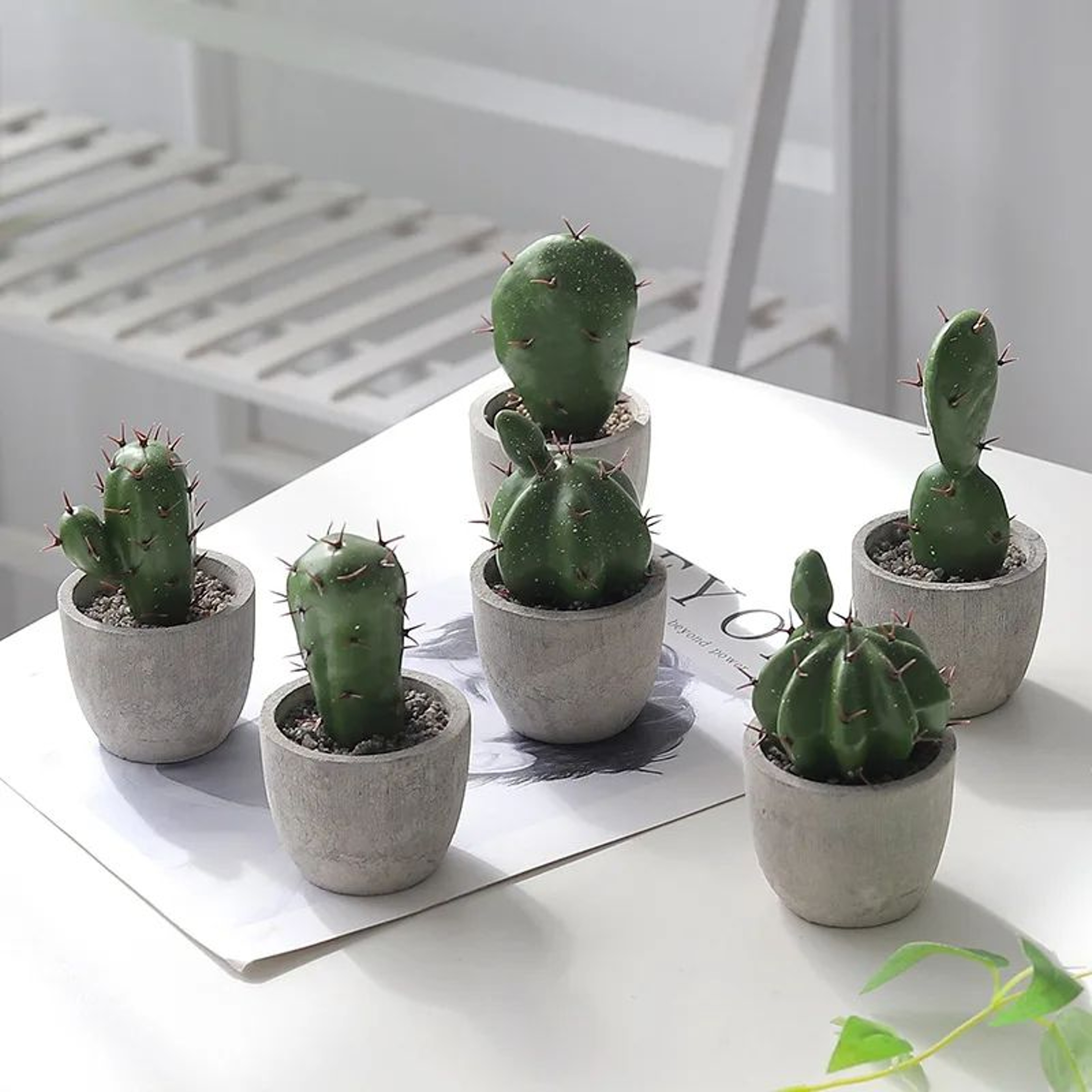 Artificial Cactus Ball Potted Plant Decor 2