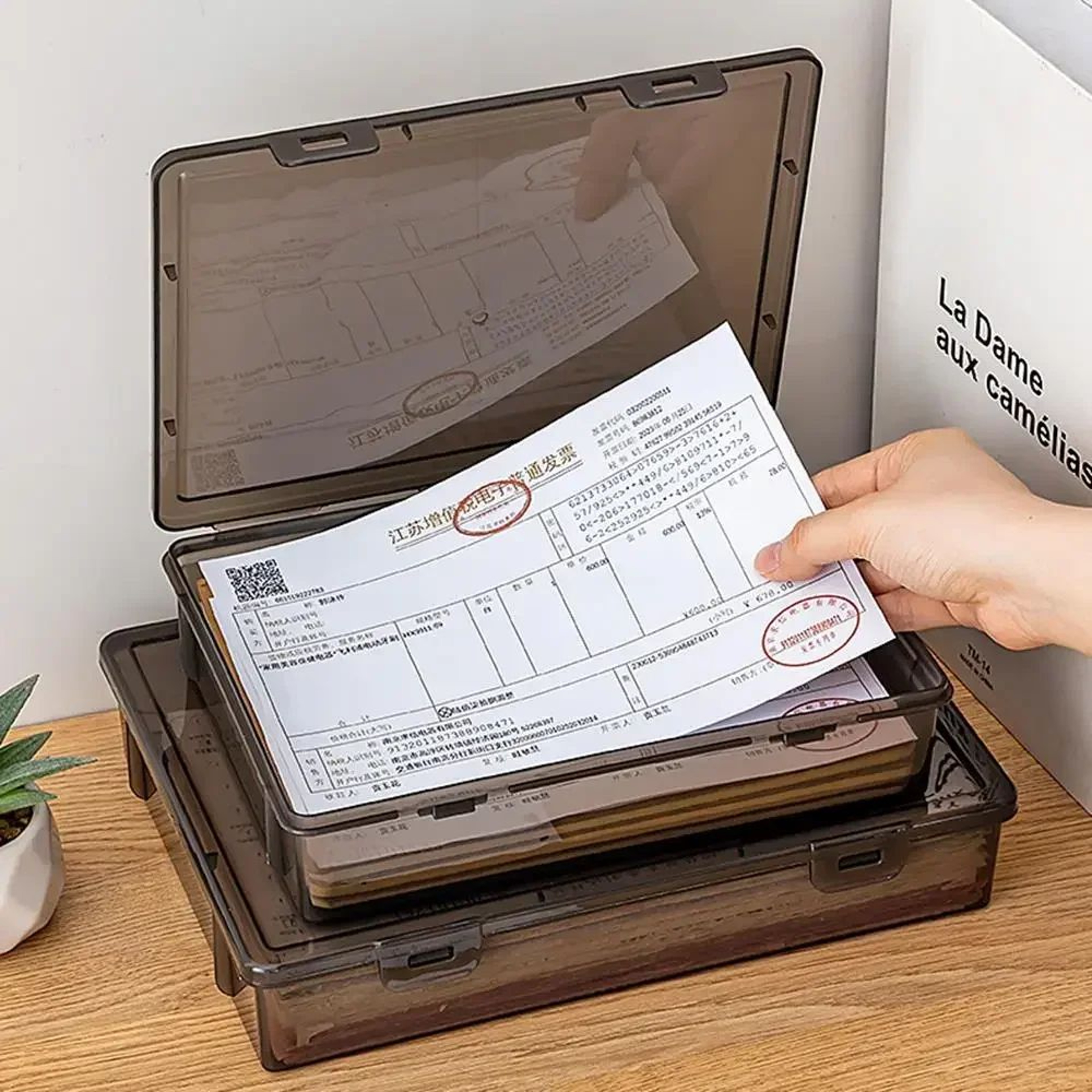 A4 Dustproof Document Storage Organizer Box 4