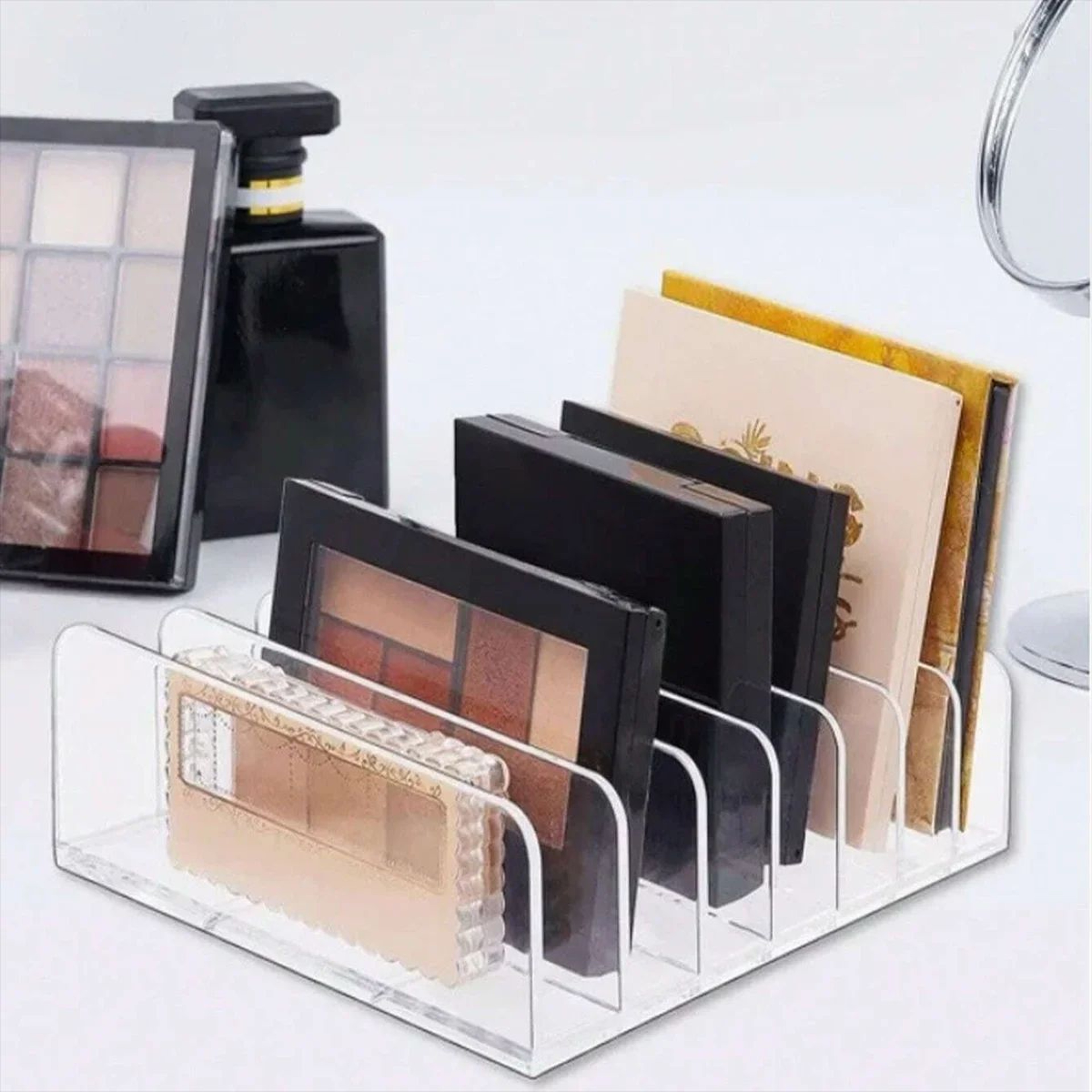 Transparent 7 Compartment Makeup Organizer 5