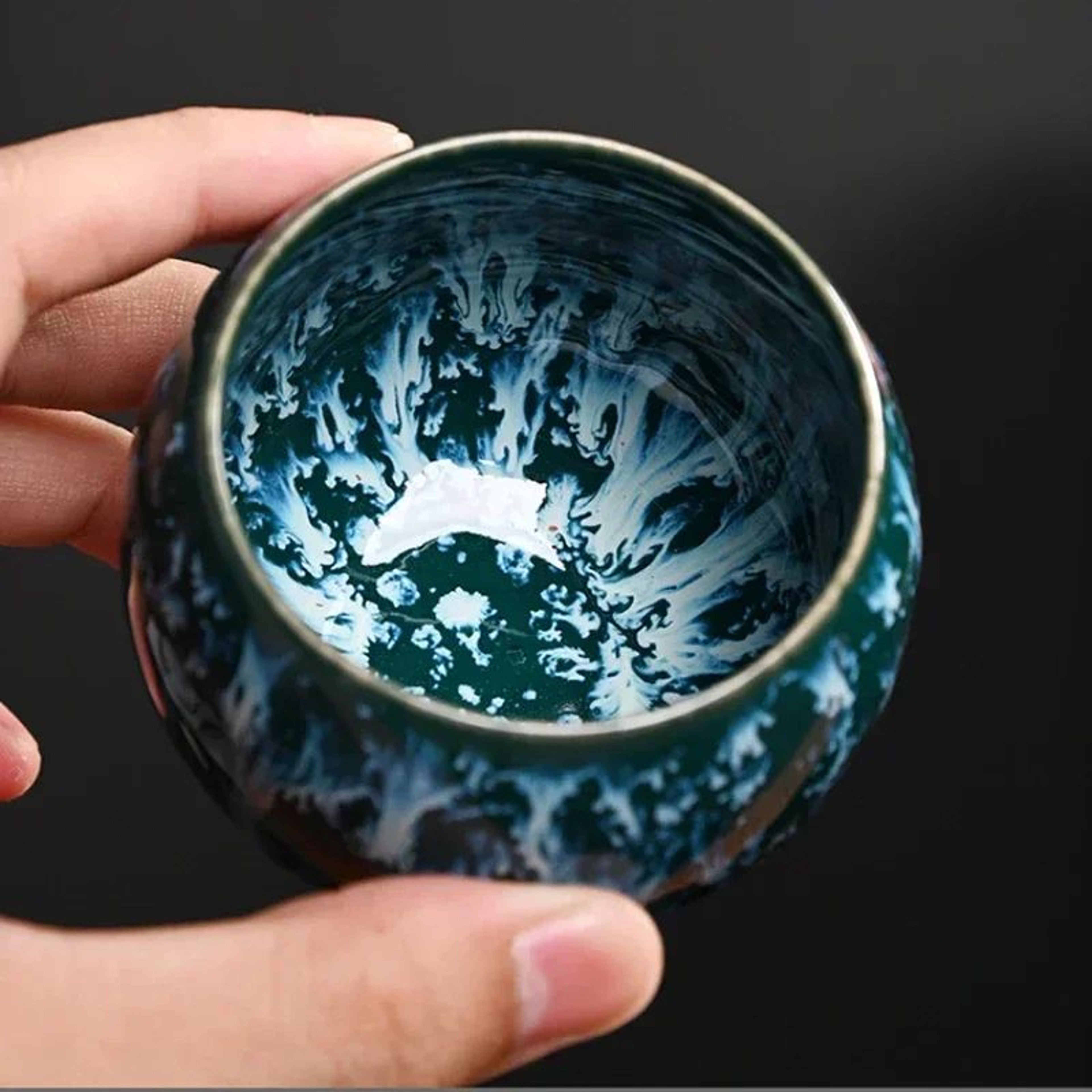 Five Elements Kiln Glazed Ceramic Tea Cup 3