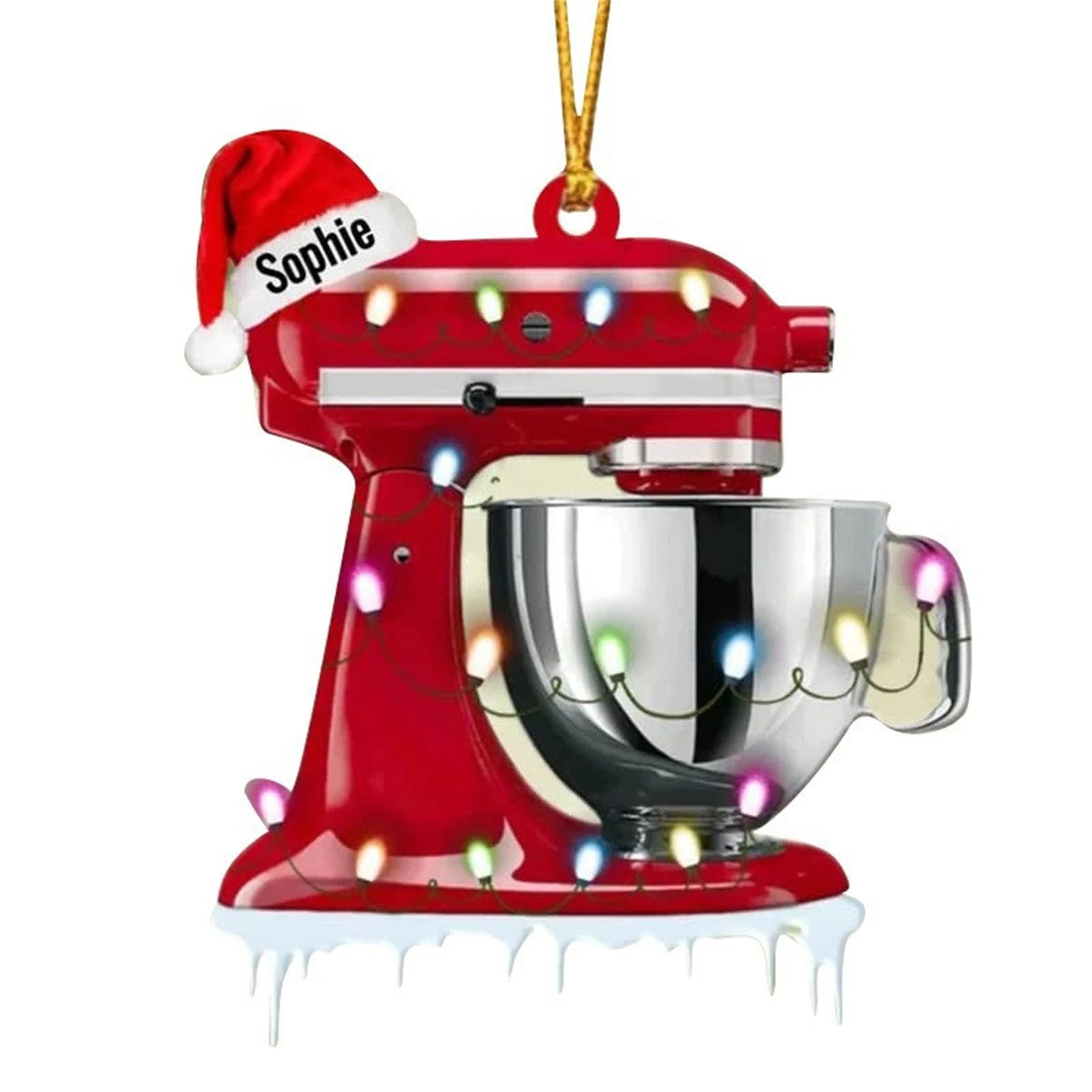 Christmas Kitchen Mixer Hanging Ornament 4