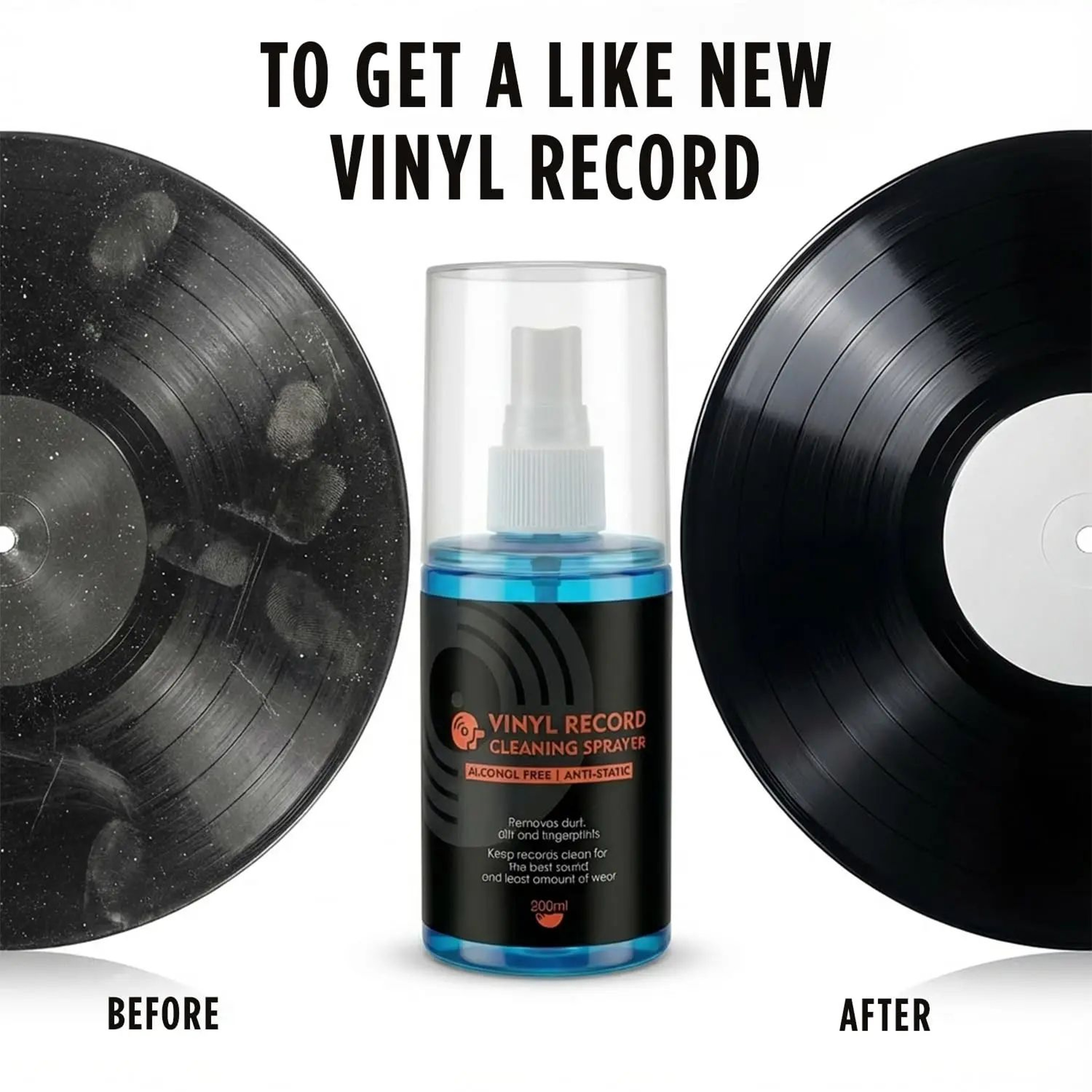 200ml Vinyl Record Cleaning Solution With Cleaning Towel 3
