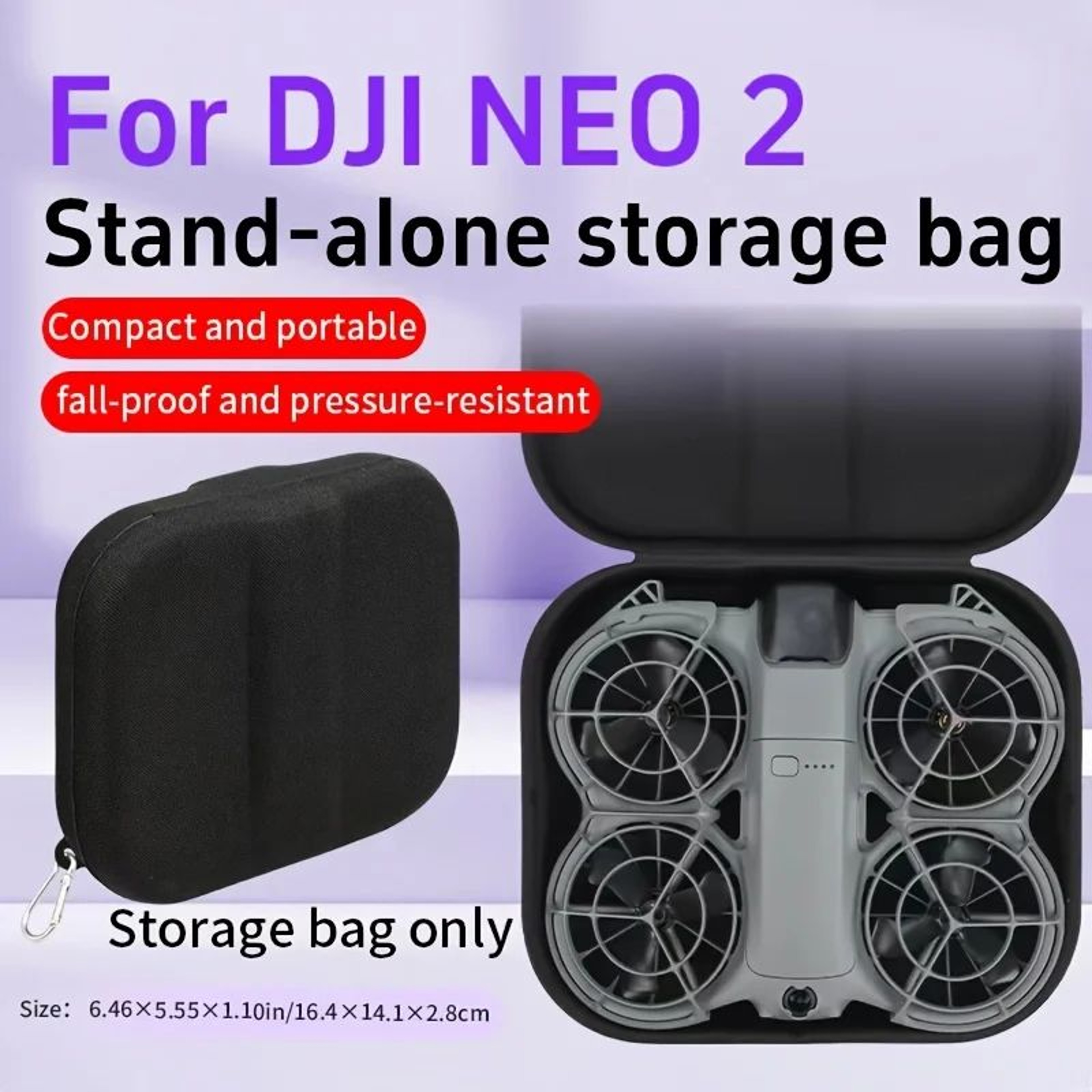 DJI Neo 2 Drone Compact EVA Hard Shell Travel Case 4