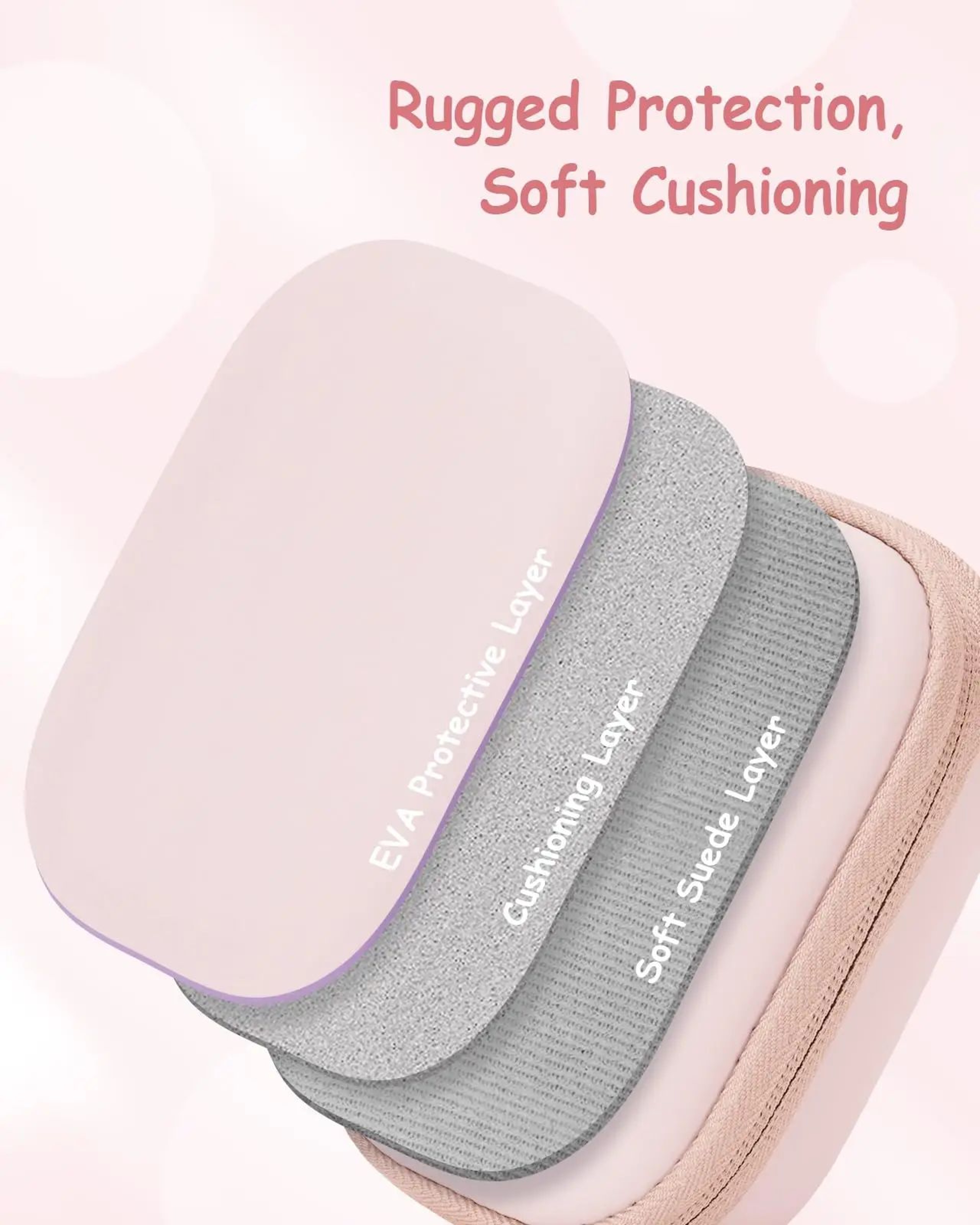 Cute Pink Digital Camera Travel Case With SD Card Storage 3