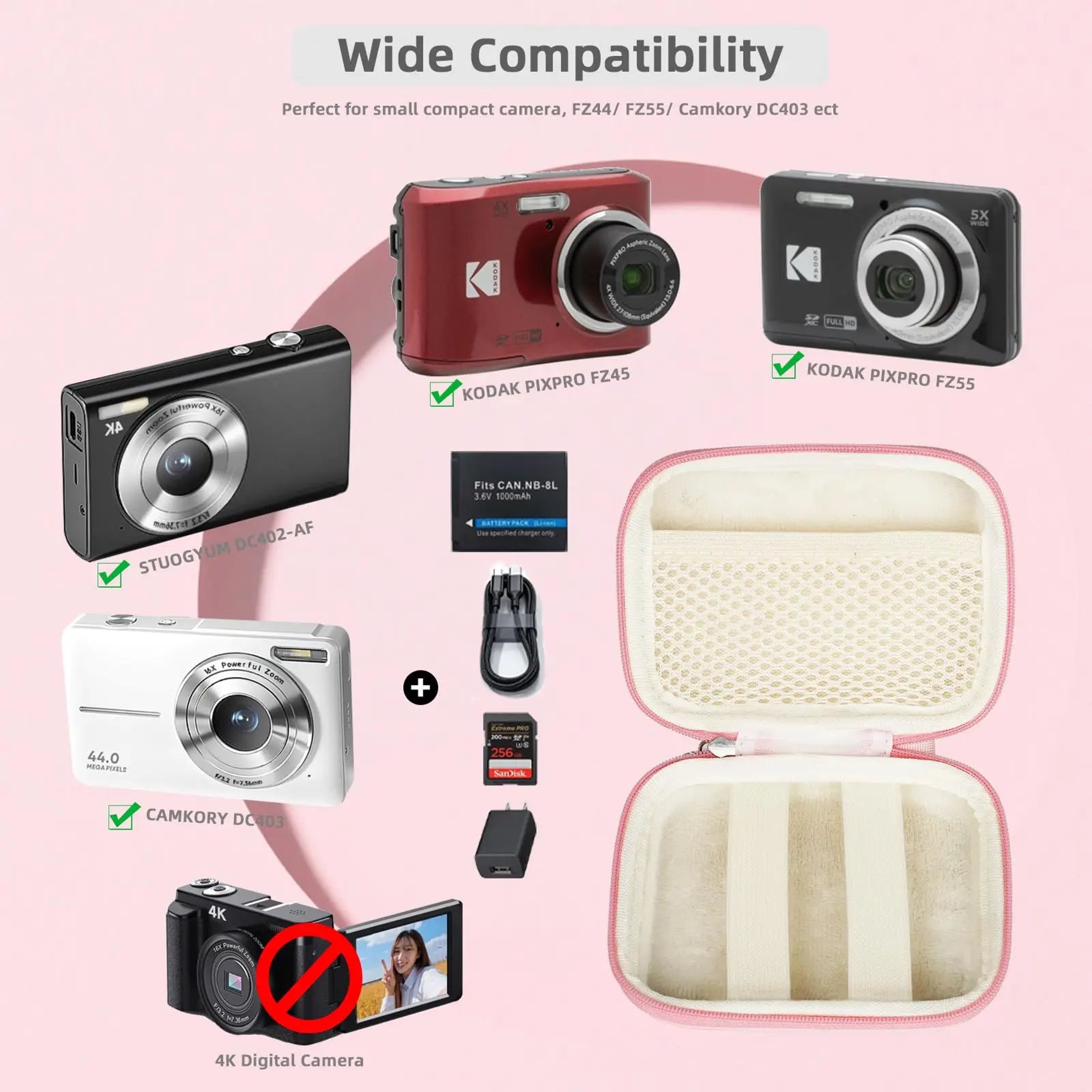 Compact Digital Camera Pouch For Kodak Canon Nikon And Sony 2
