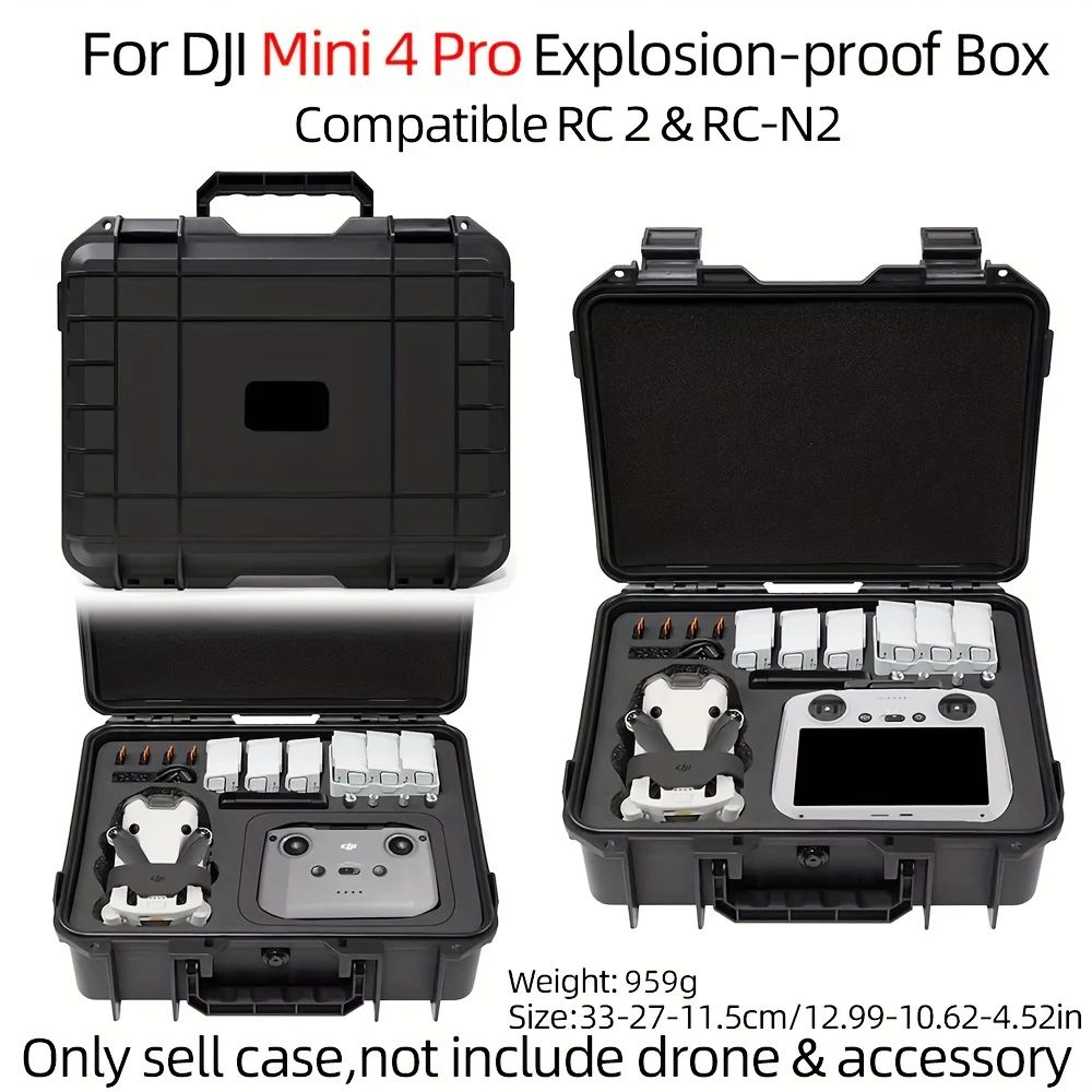 Waterproof Hard Travel Case For DJI Mini 4 Pro And Mini 3 Pro 6