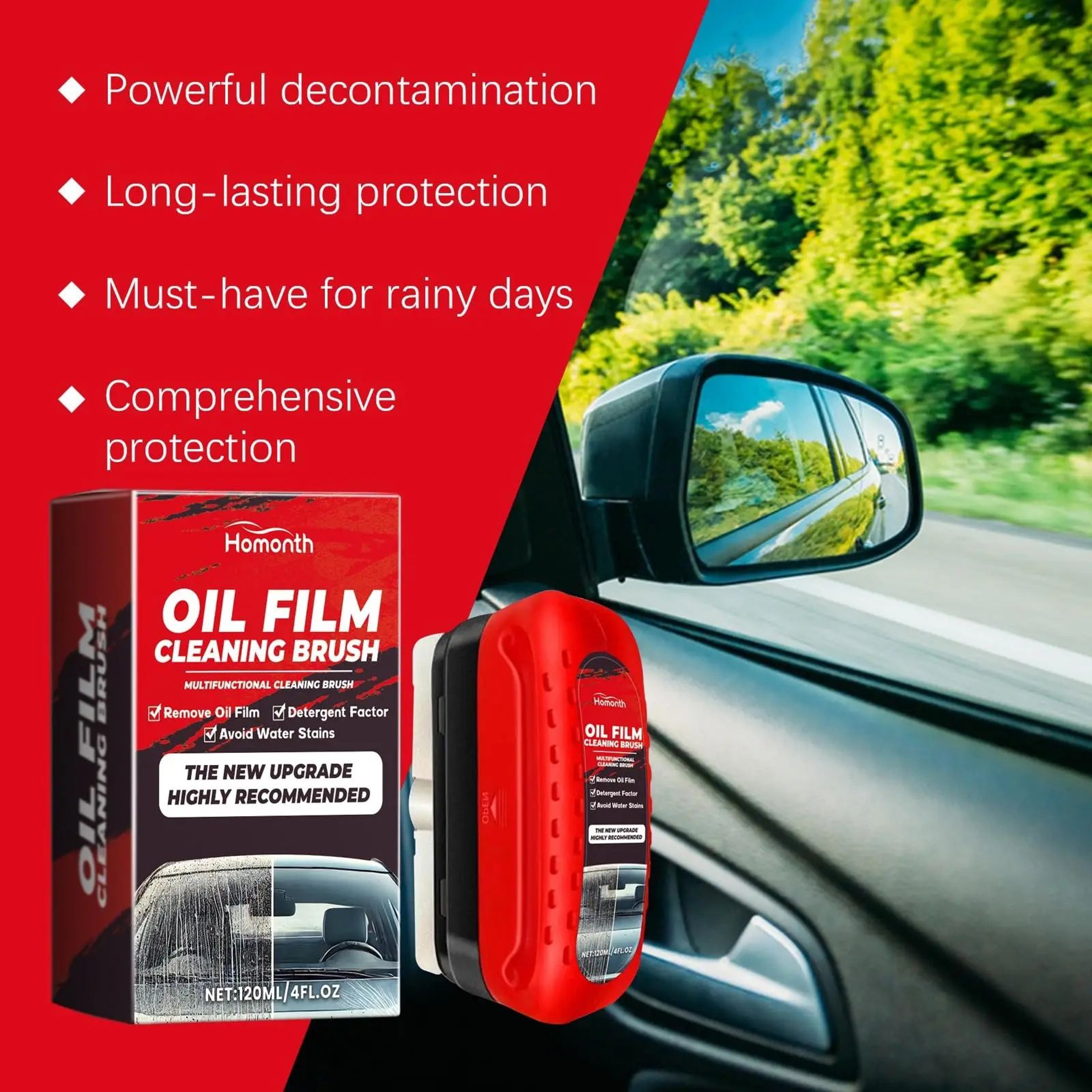 Automotive Windshield Oil Film Remover Cleaning Brush 2