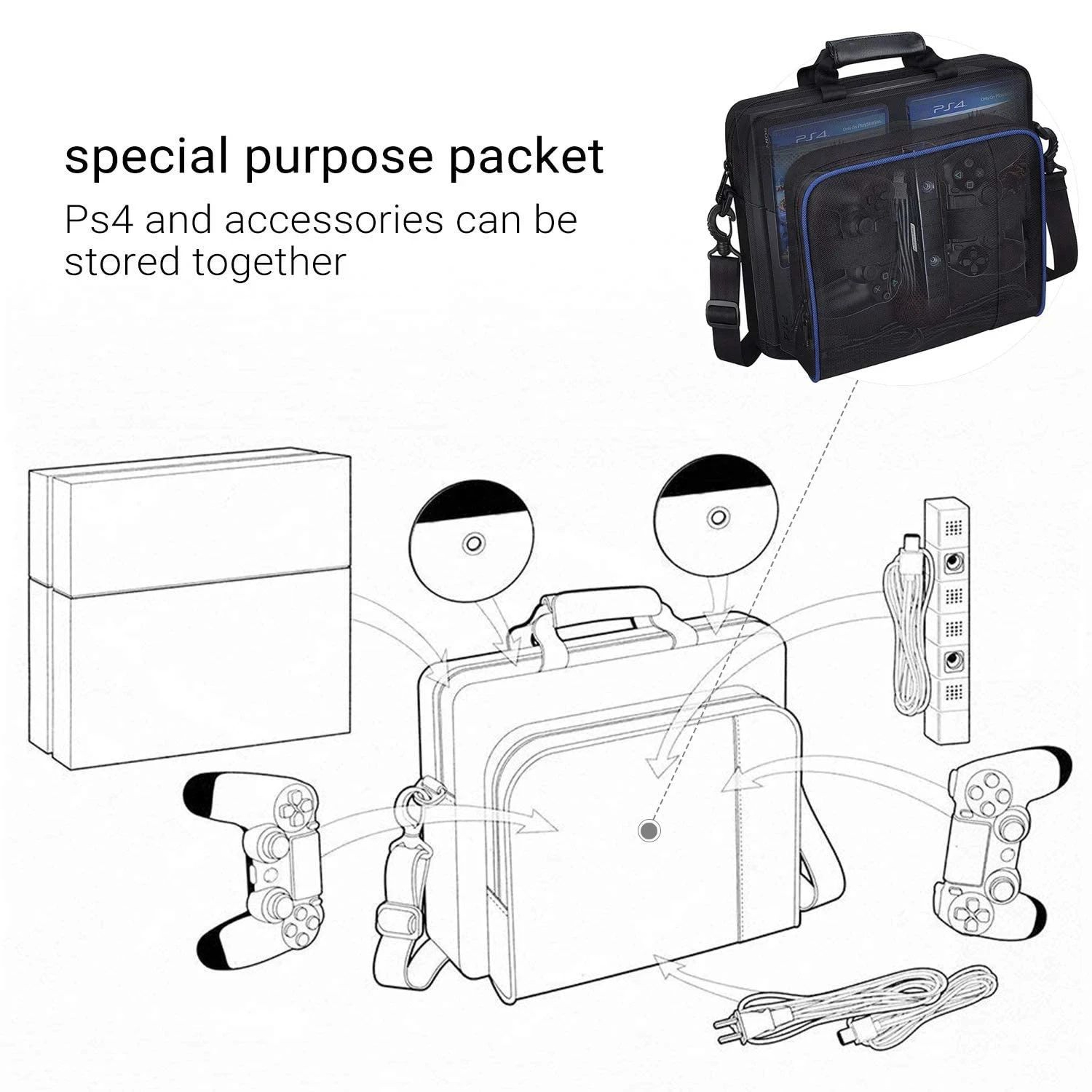 Protective Travel Carrying Case For PS4 And PS4 Slim 1