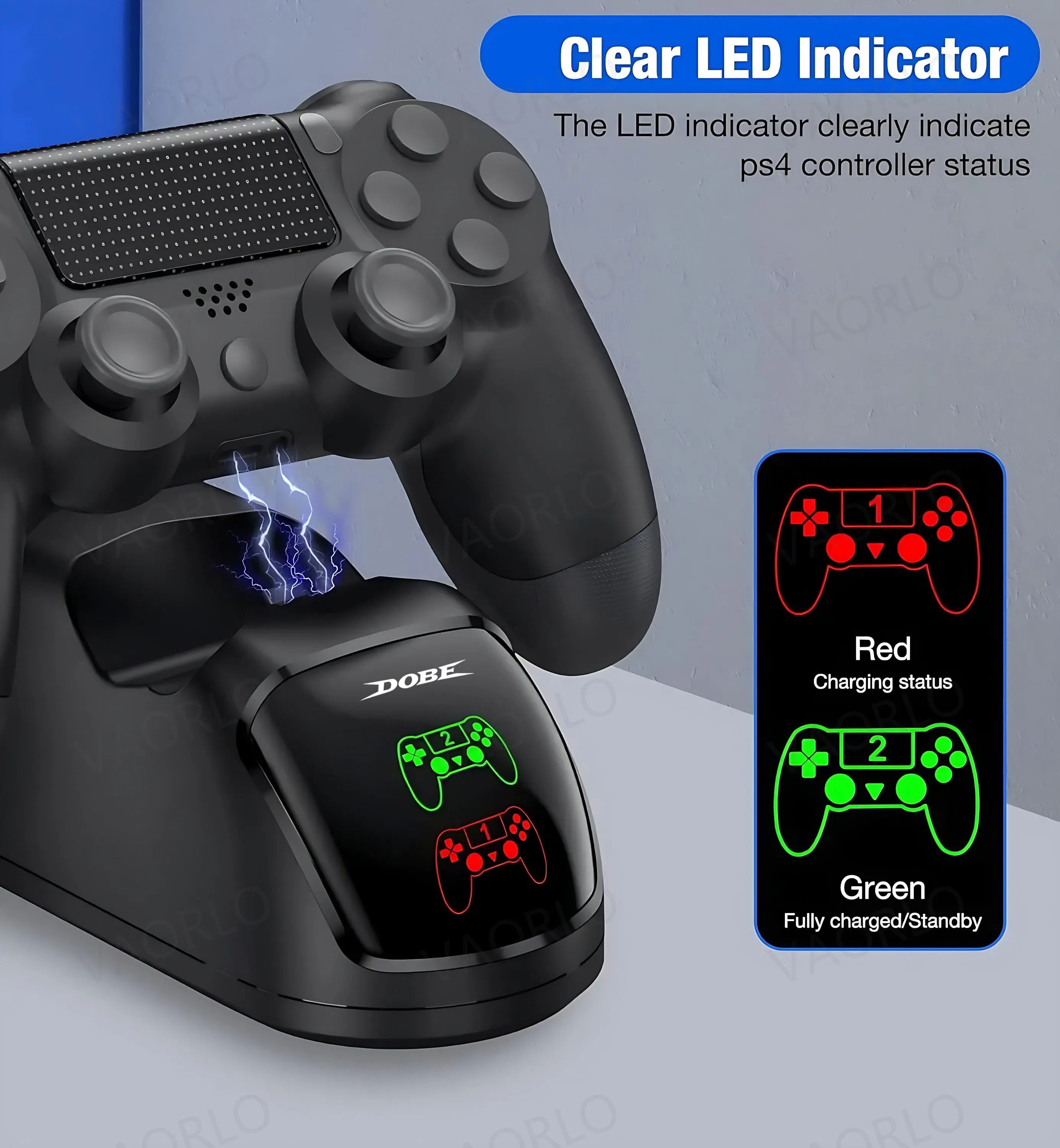 Dual Controller Charging Dock For PS4 Slim And Pro 5