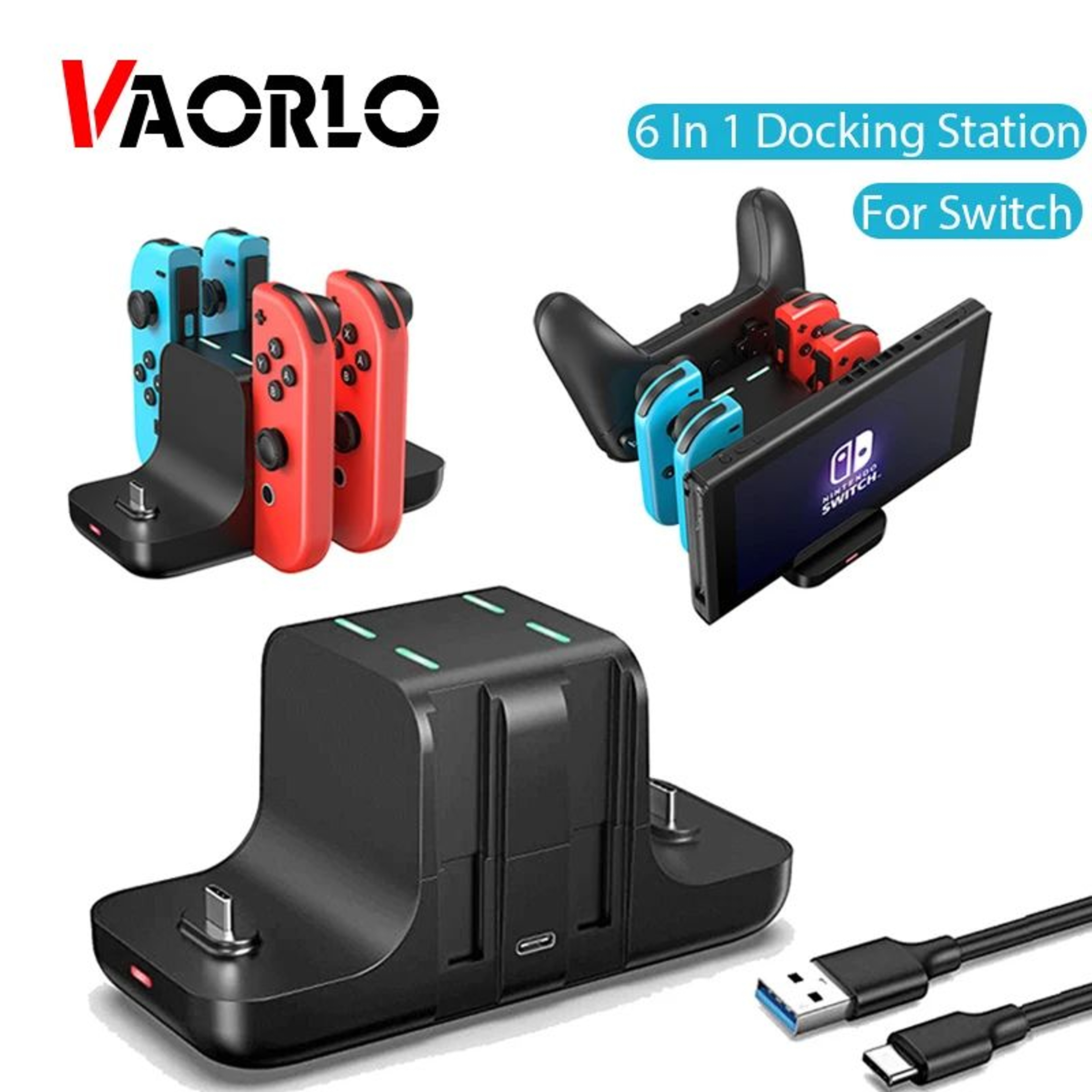 6 In 1 Charging Stand For Switch Joy Cons And Pro Controllers 0