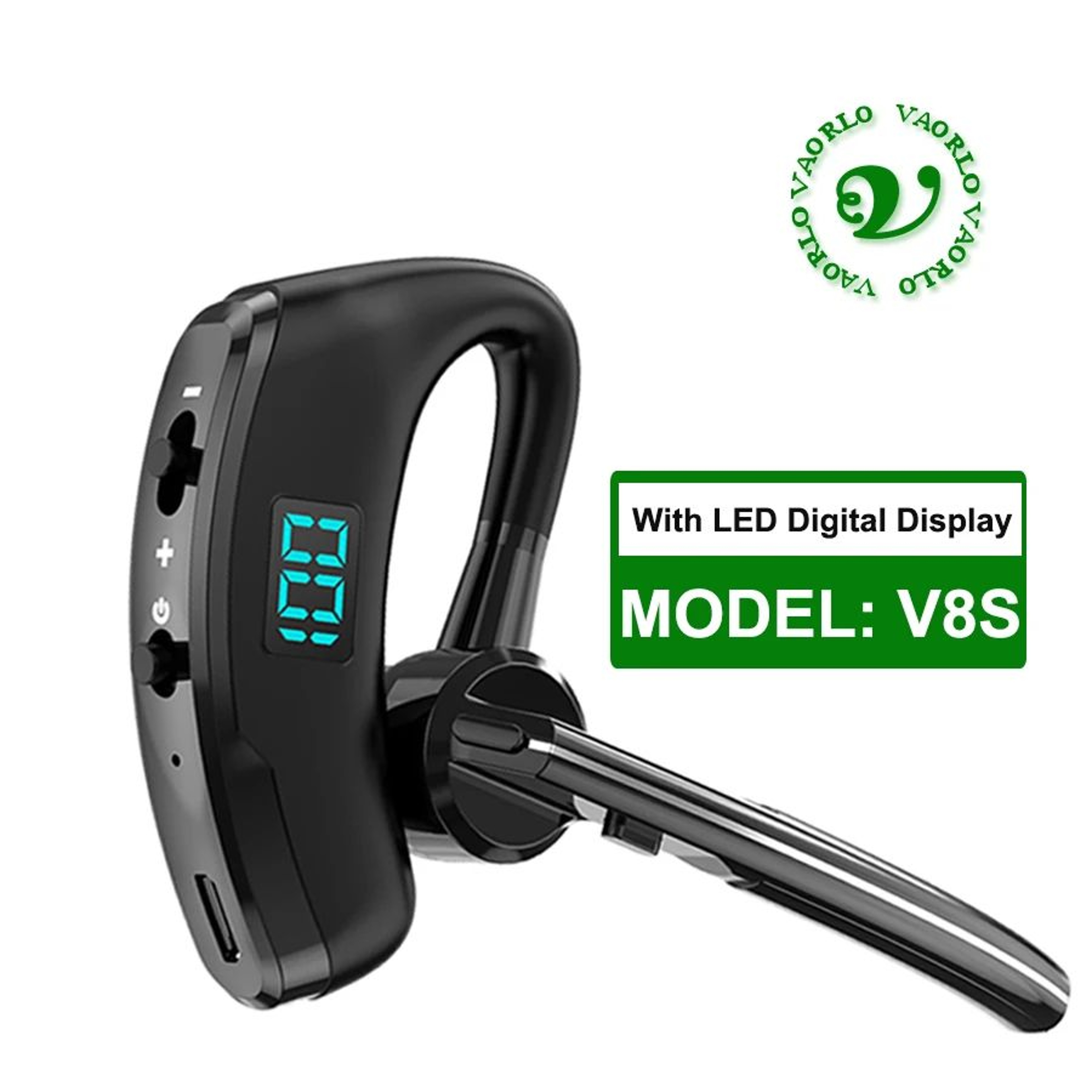 V8S Bluetooth Headset With LED Display And HD Microphone 6