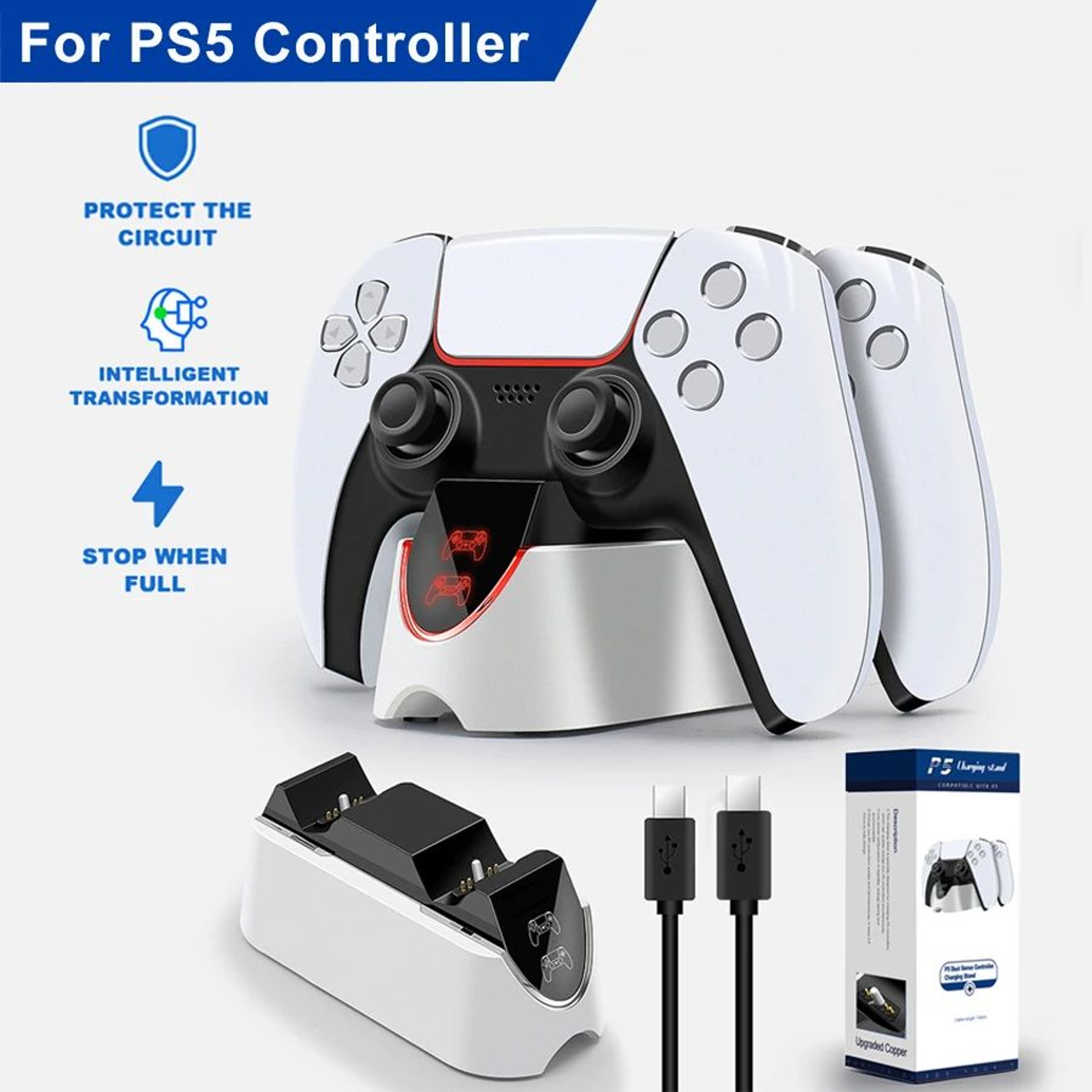 Dual Fast Charging Dock For PS5 Controllers 0