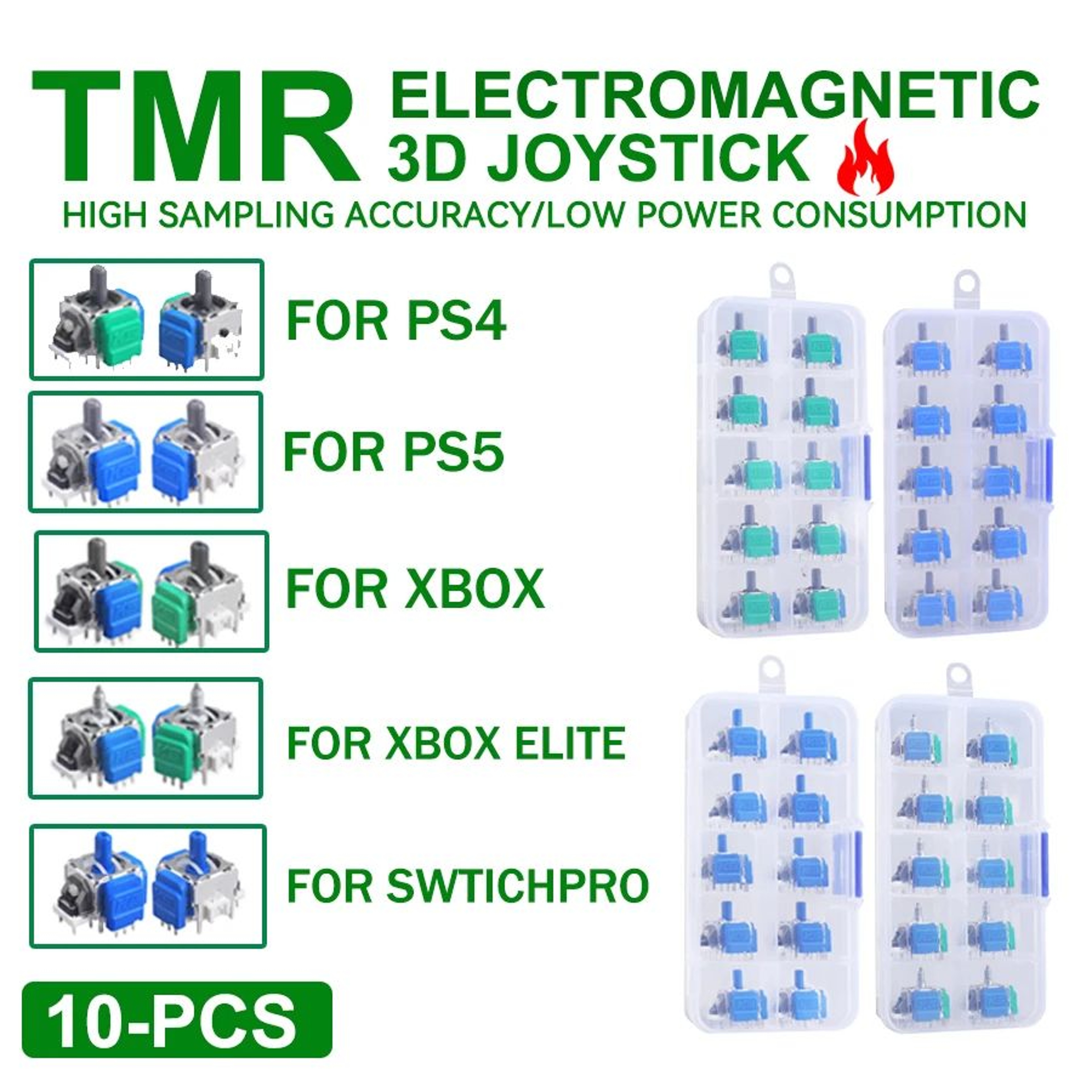 10 Pack TMR Hall Effect Joystick Replacement Modules 0