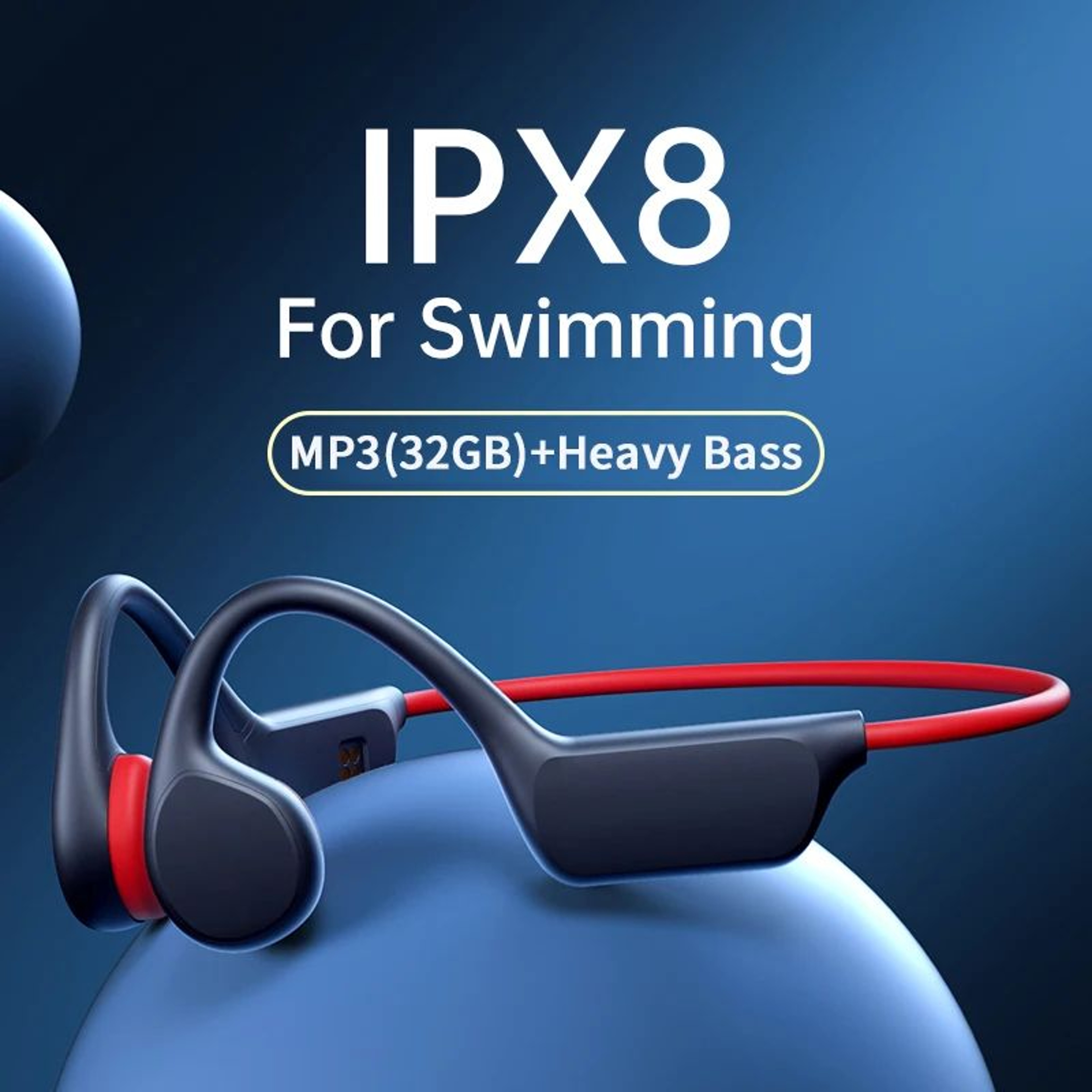 IPX8 Bone Conduction Swimming Headphones With MP3 Player 0