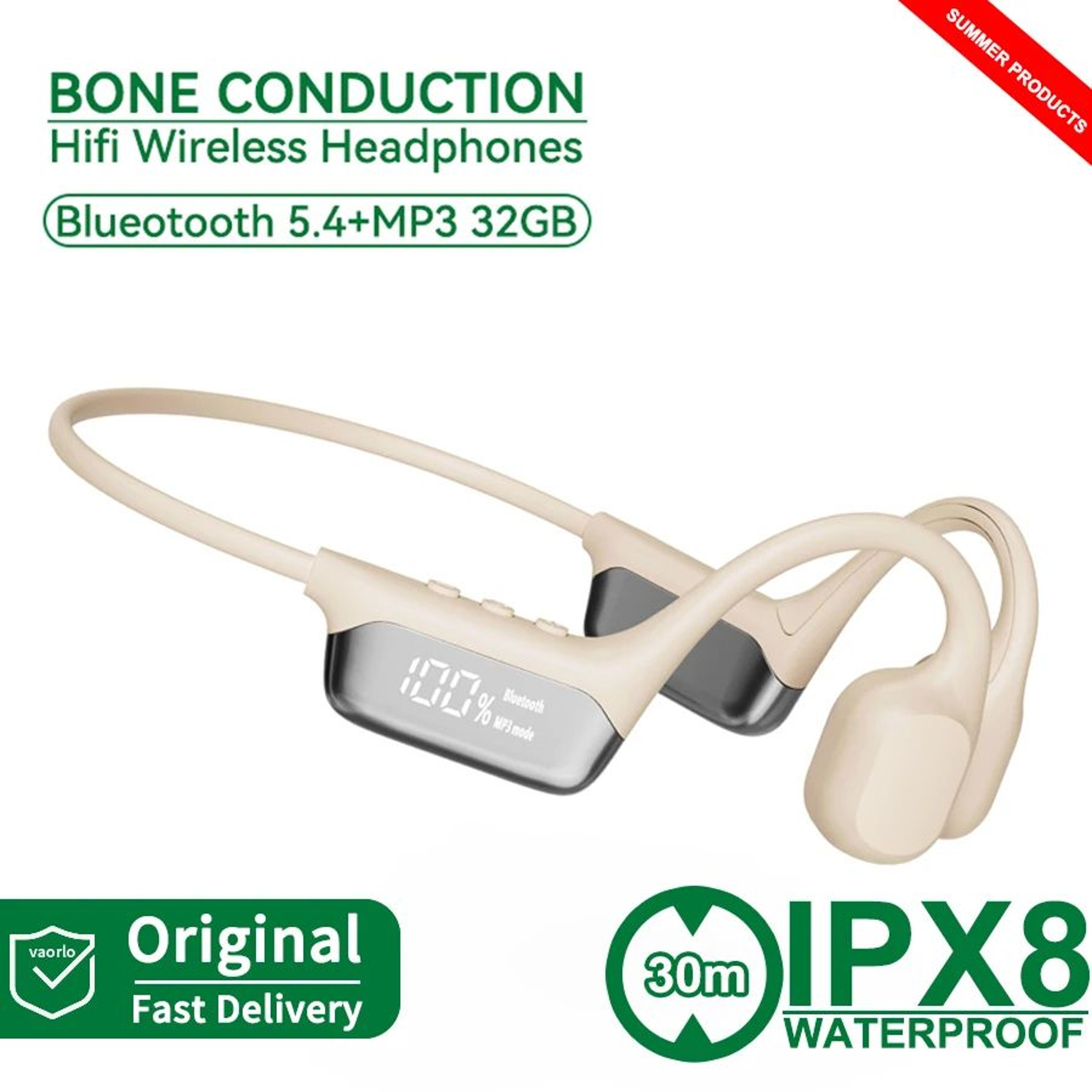IPX8 Bone Conduction Swimming Headphones With MP3 Player 12