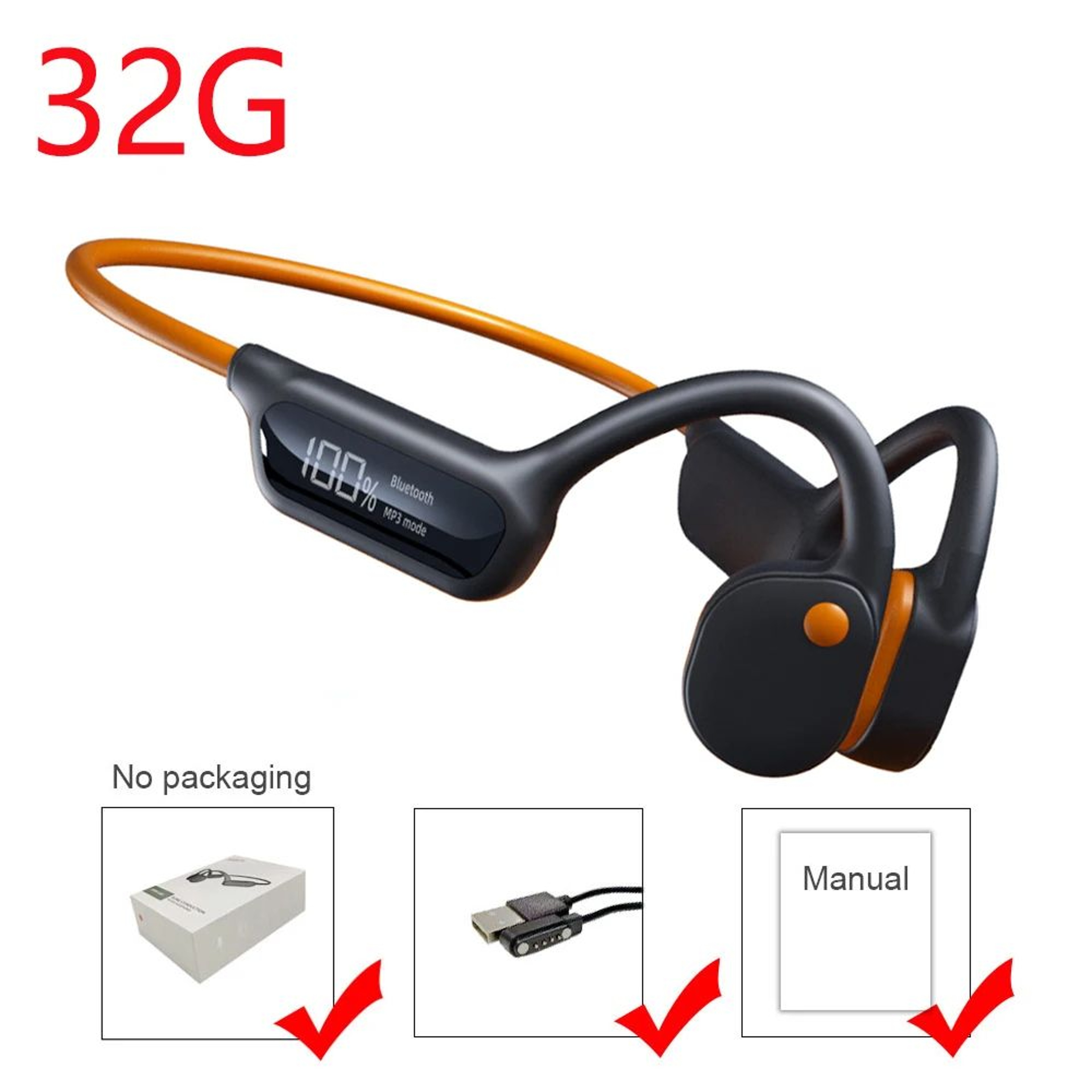IPX8 Bone Conduction Swimming Headphones With MP3 Player 10