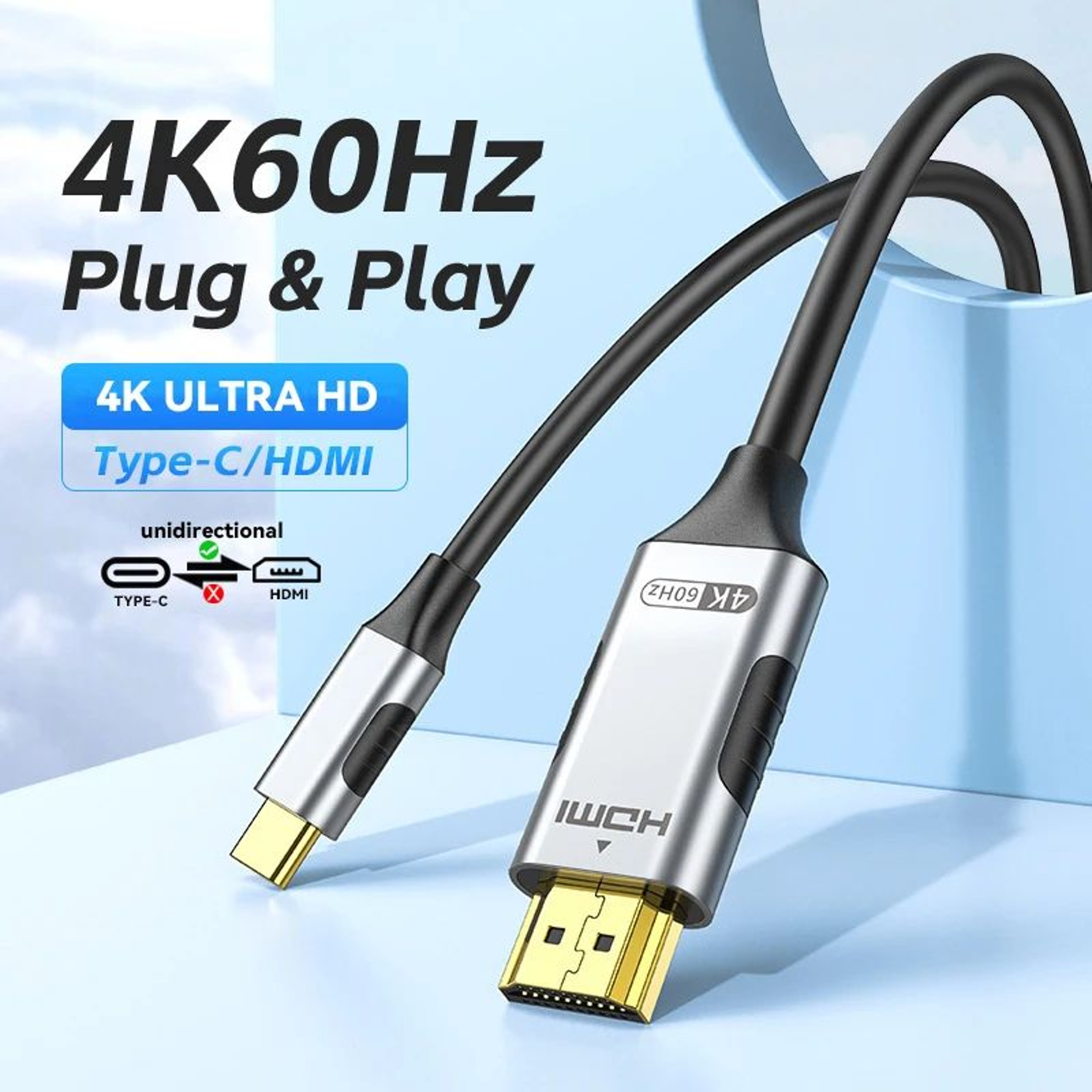 8K USB C To HDMI 21 Display Cable 6