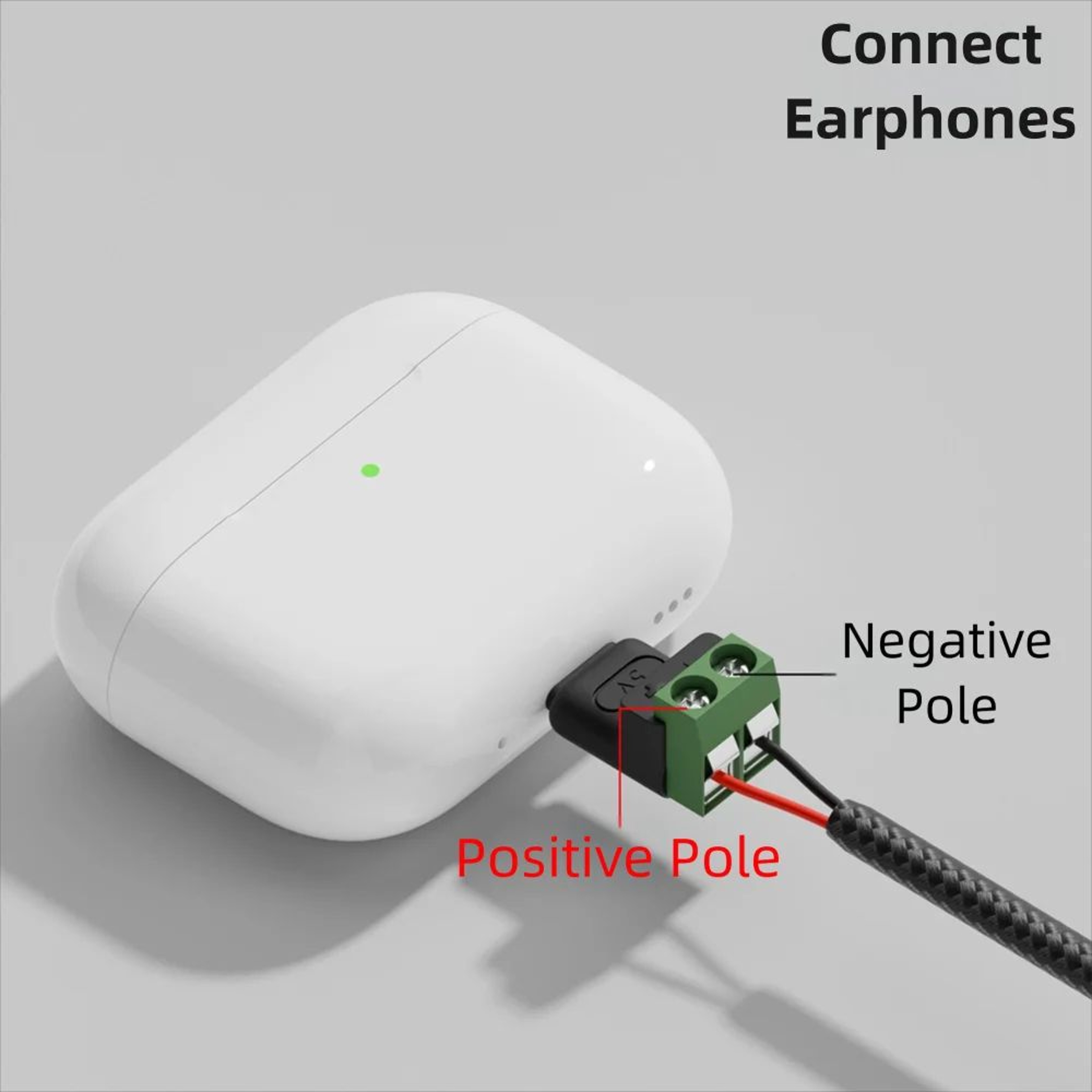 USB C To 2 Pin Solderless Terminal Block Adapter 3
