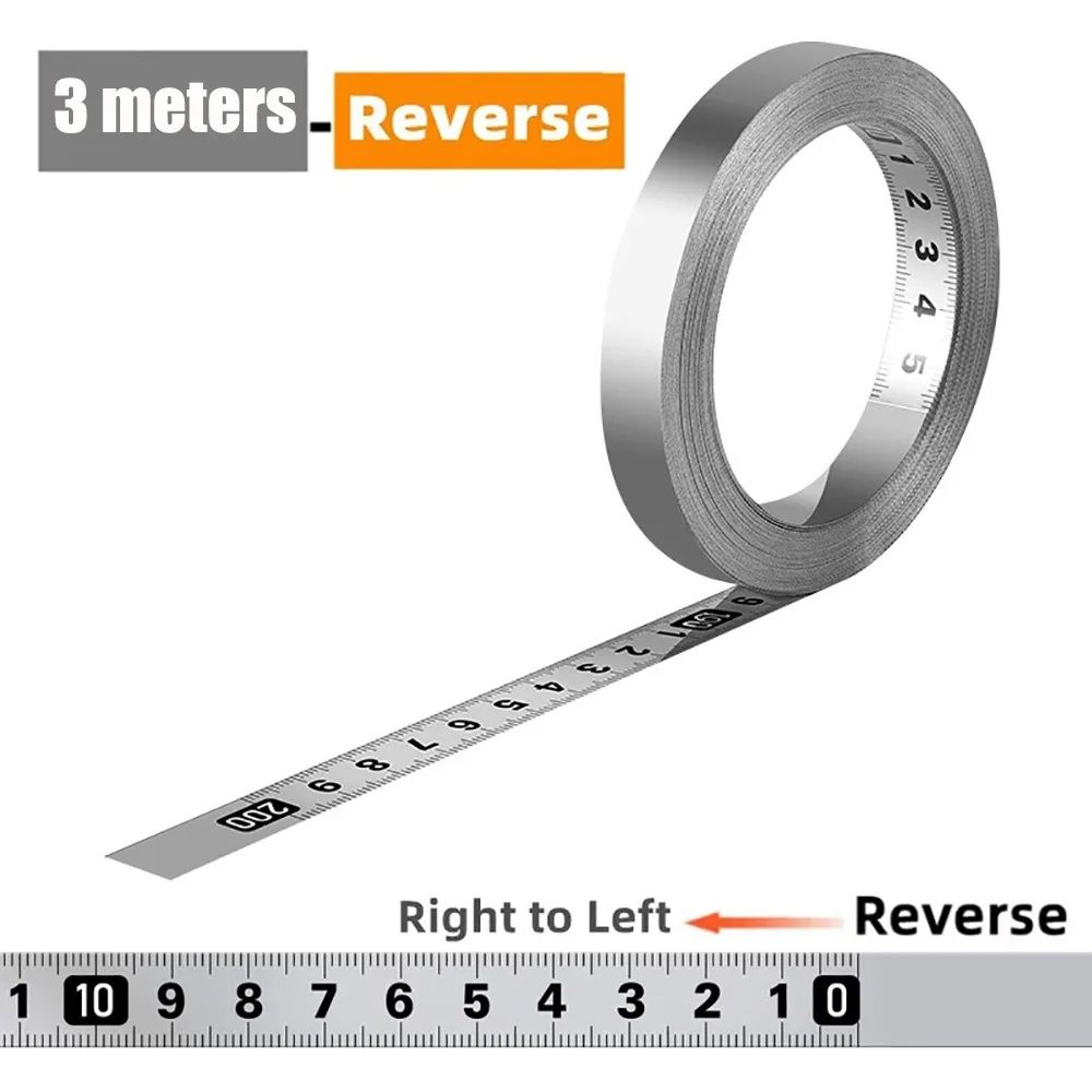 Self Adhesive Stainless Steel Measuring Tape Ruler 11