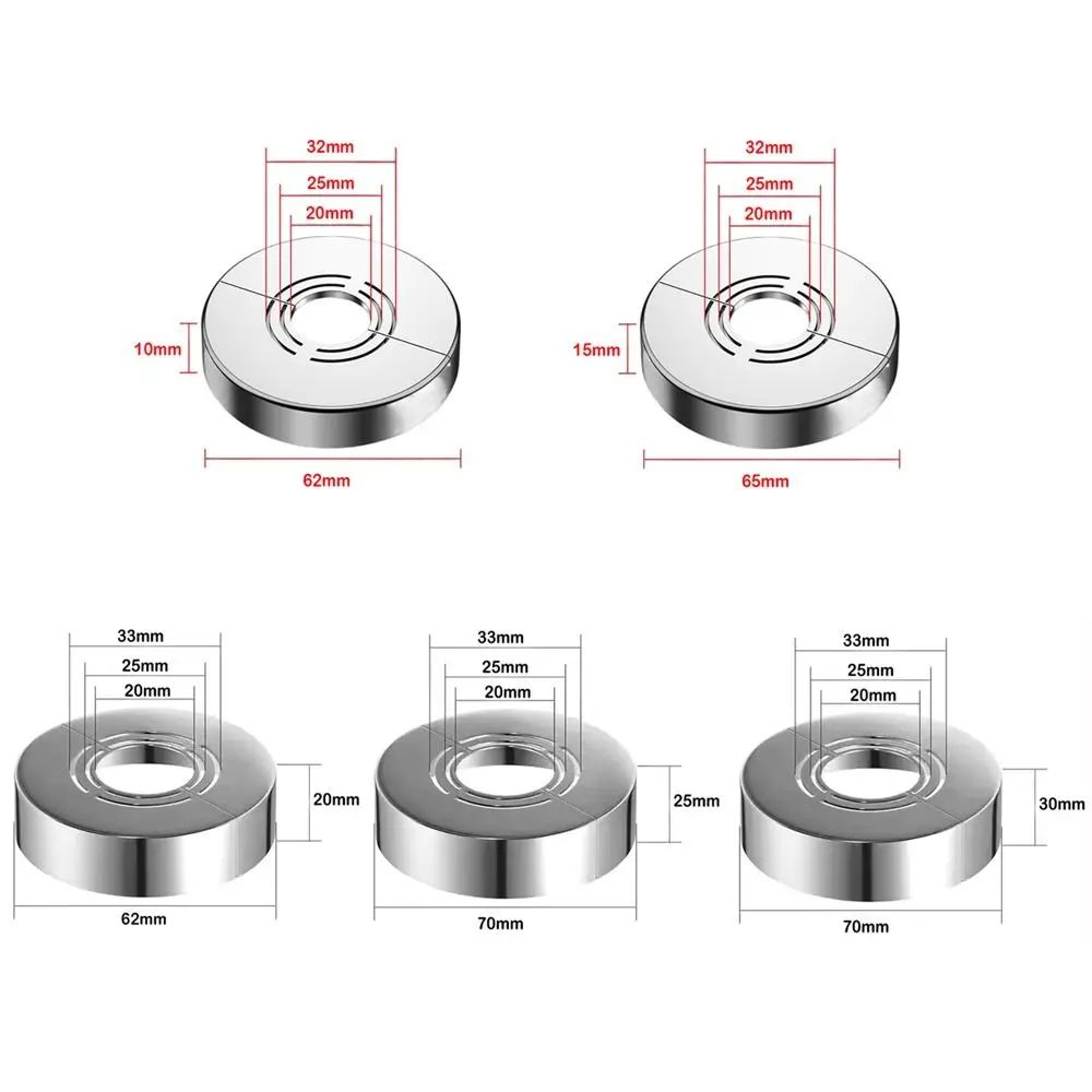 Adjustable ABS Shower Faucet Wall Flange Cover 5