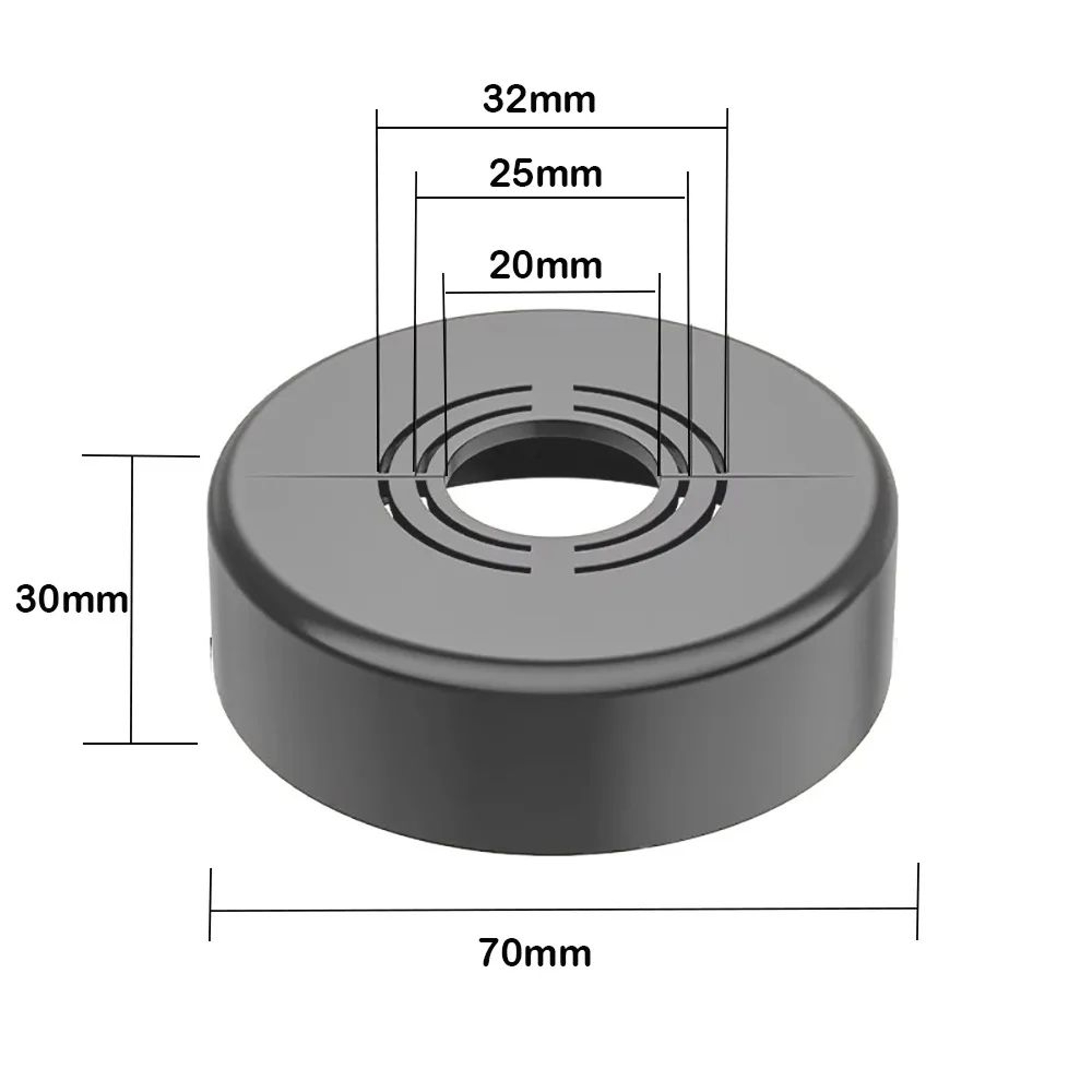 Adjustable ABS Shower Faucet Wall Flange Cover 25