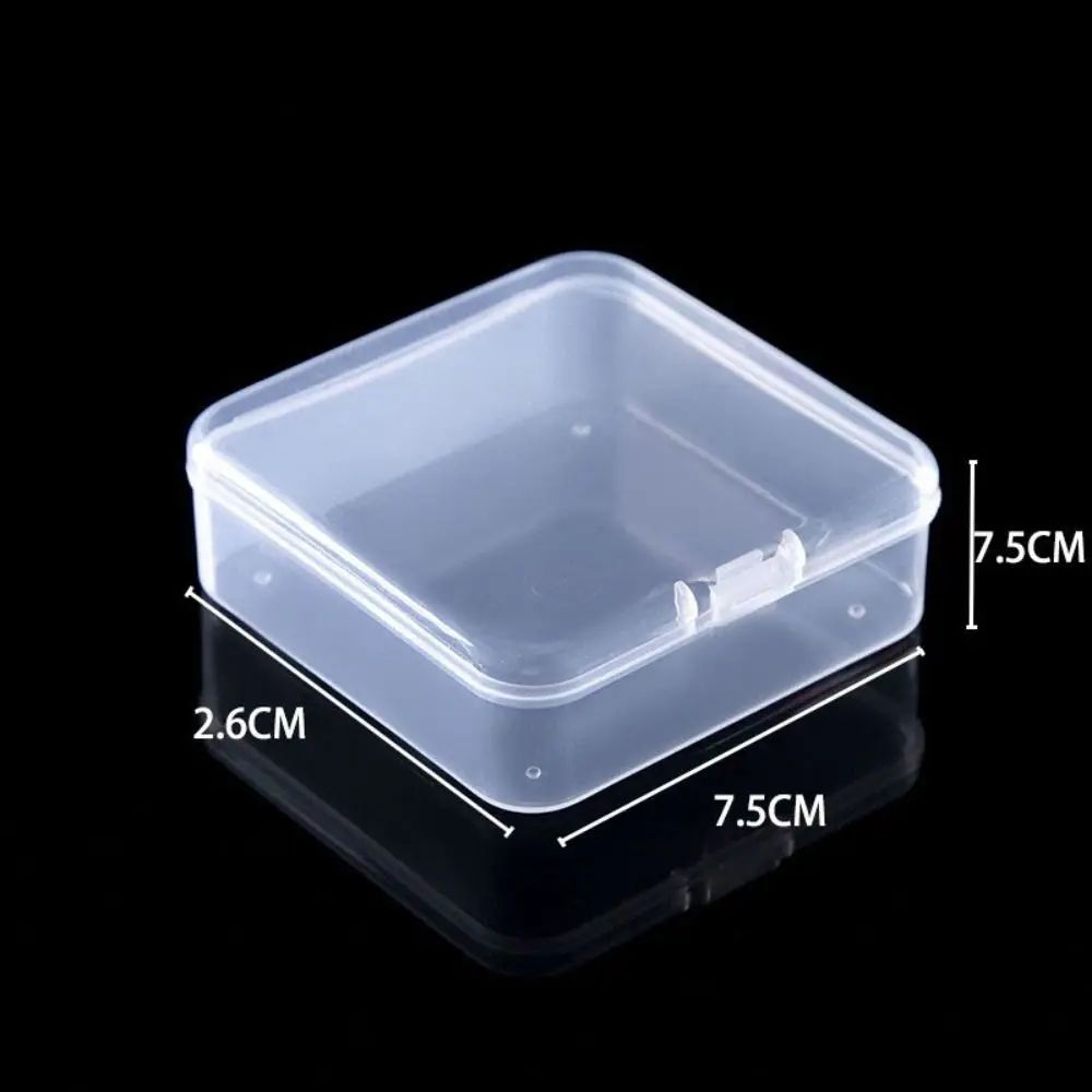 Transparent Square Small Items Storage Organizer Box 6