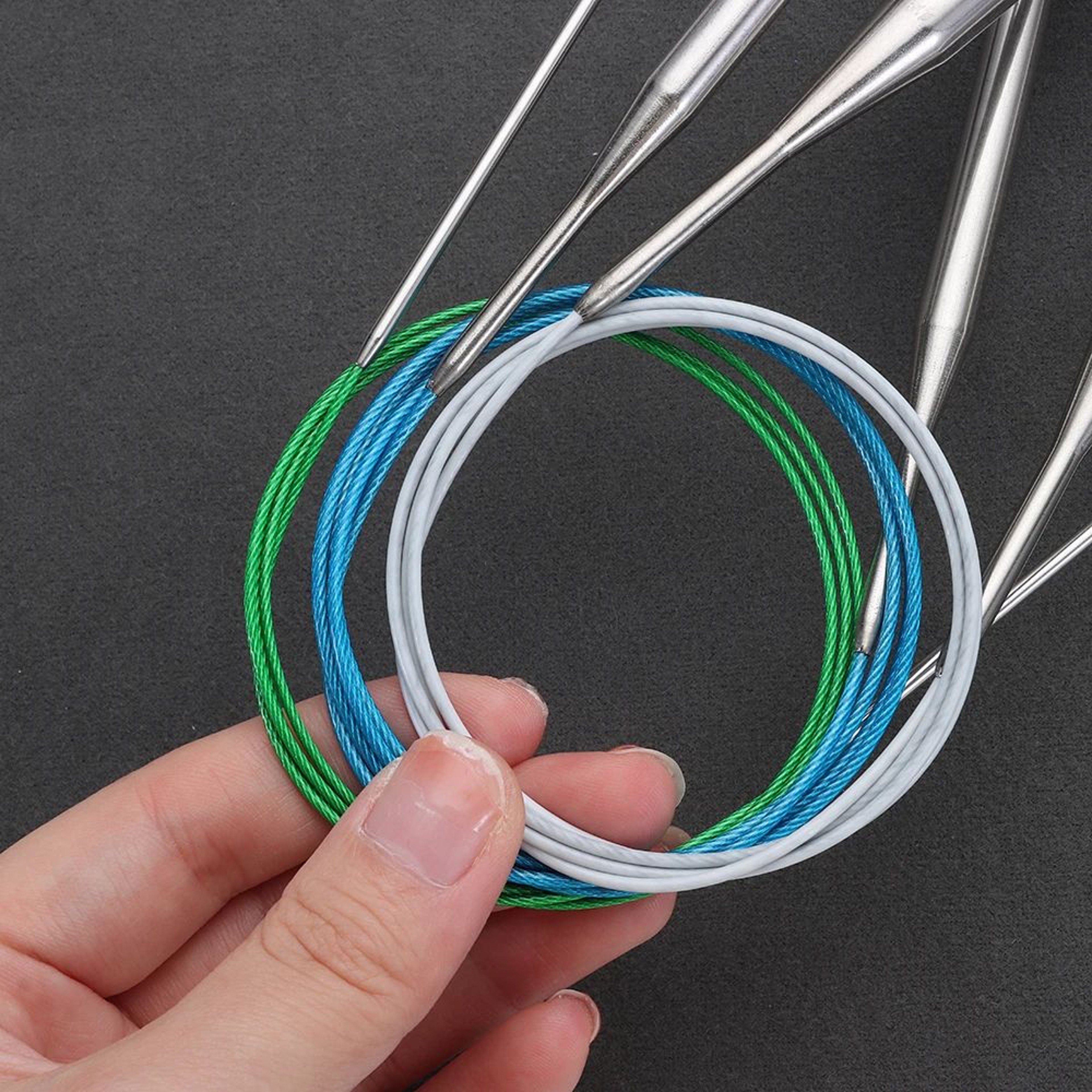 Stainless Steel Circular Knitting Needles For DIY Weaving Crafts 4