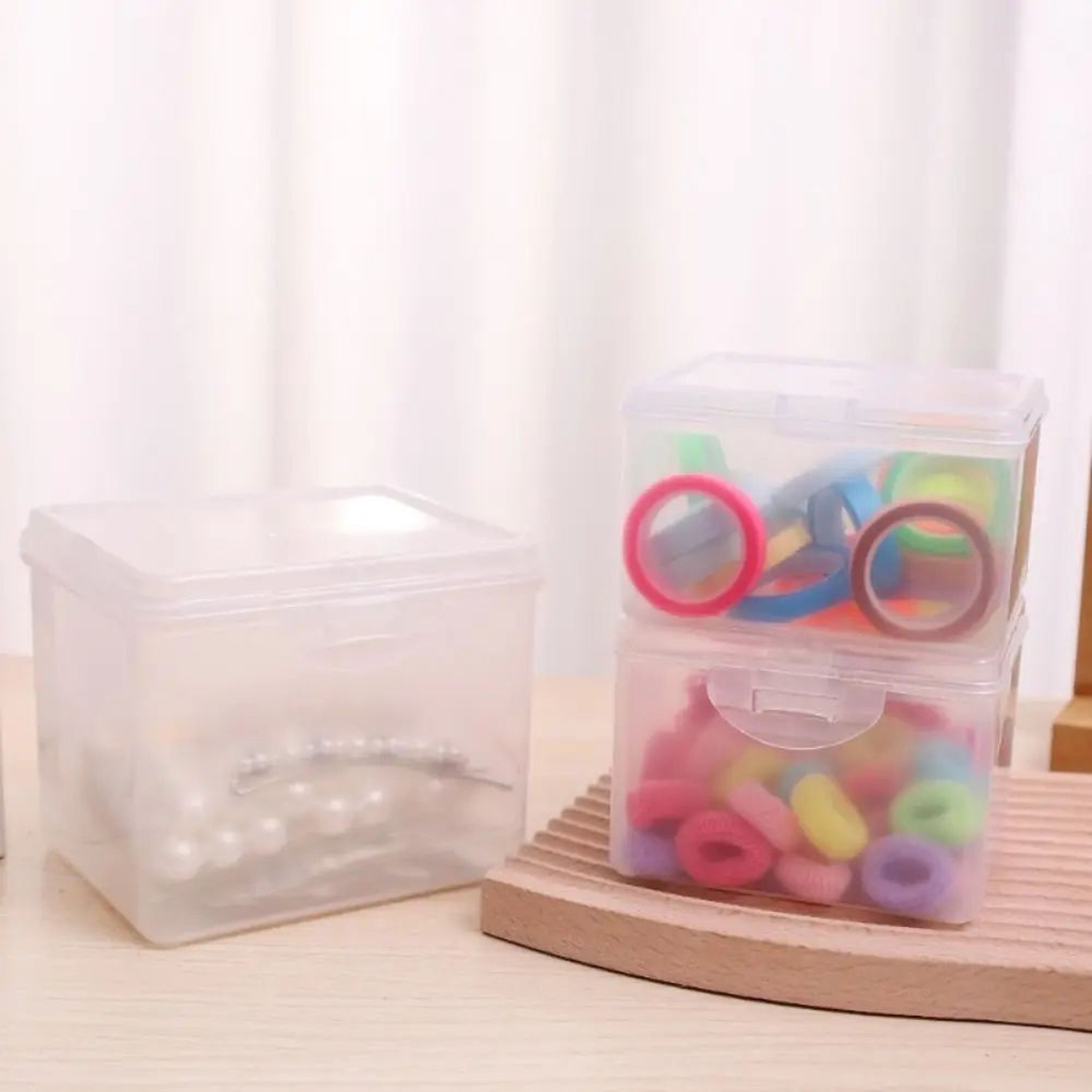 Clear Rectangular Multipurpose Storage Box For Small Essentials 3