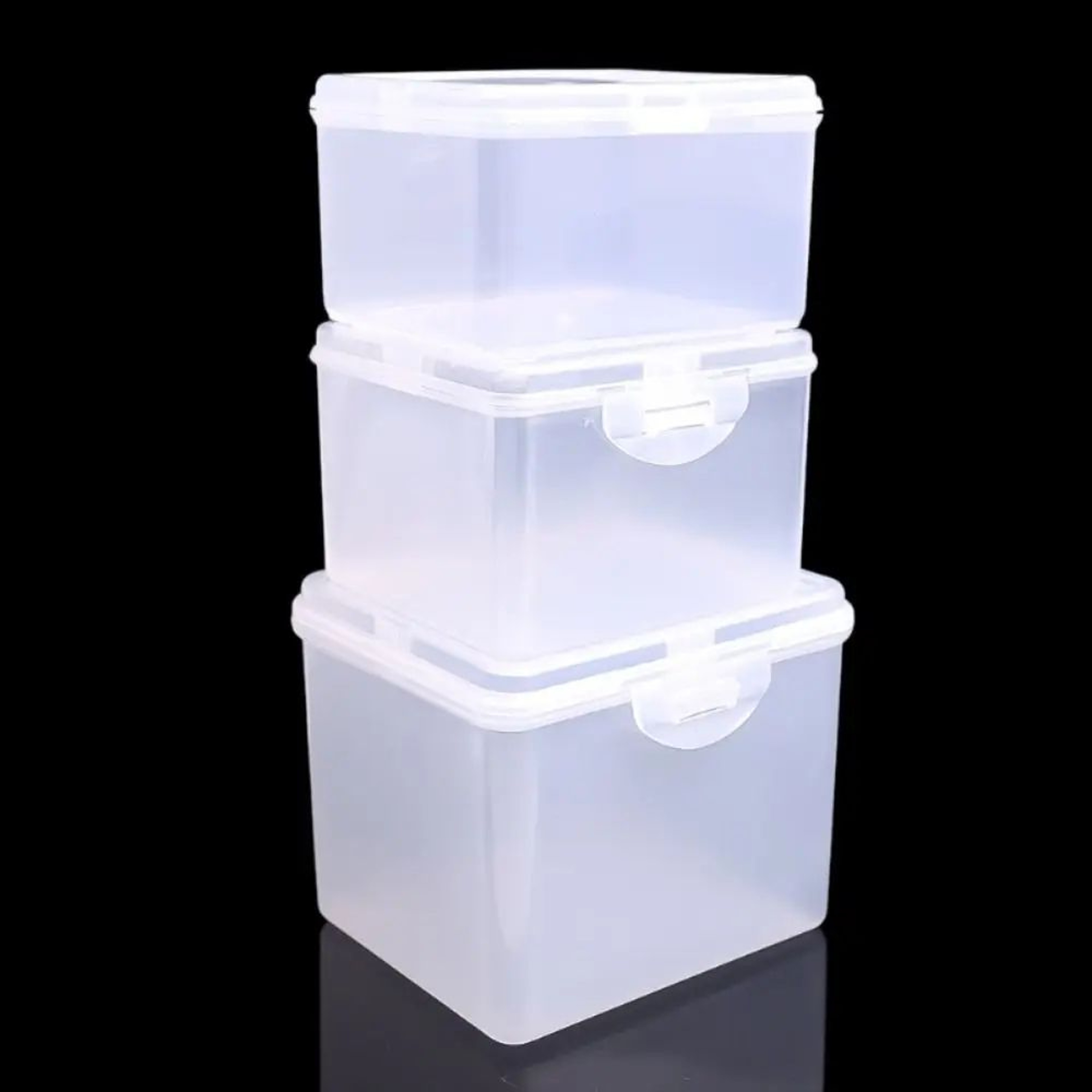 Clear Rectangular Multipurpose Storage Box For Small Essentials 1