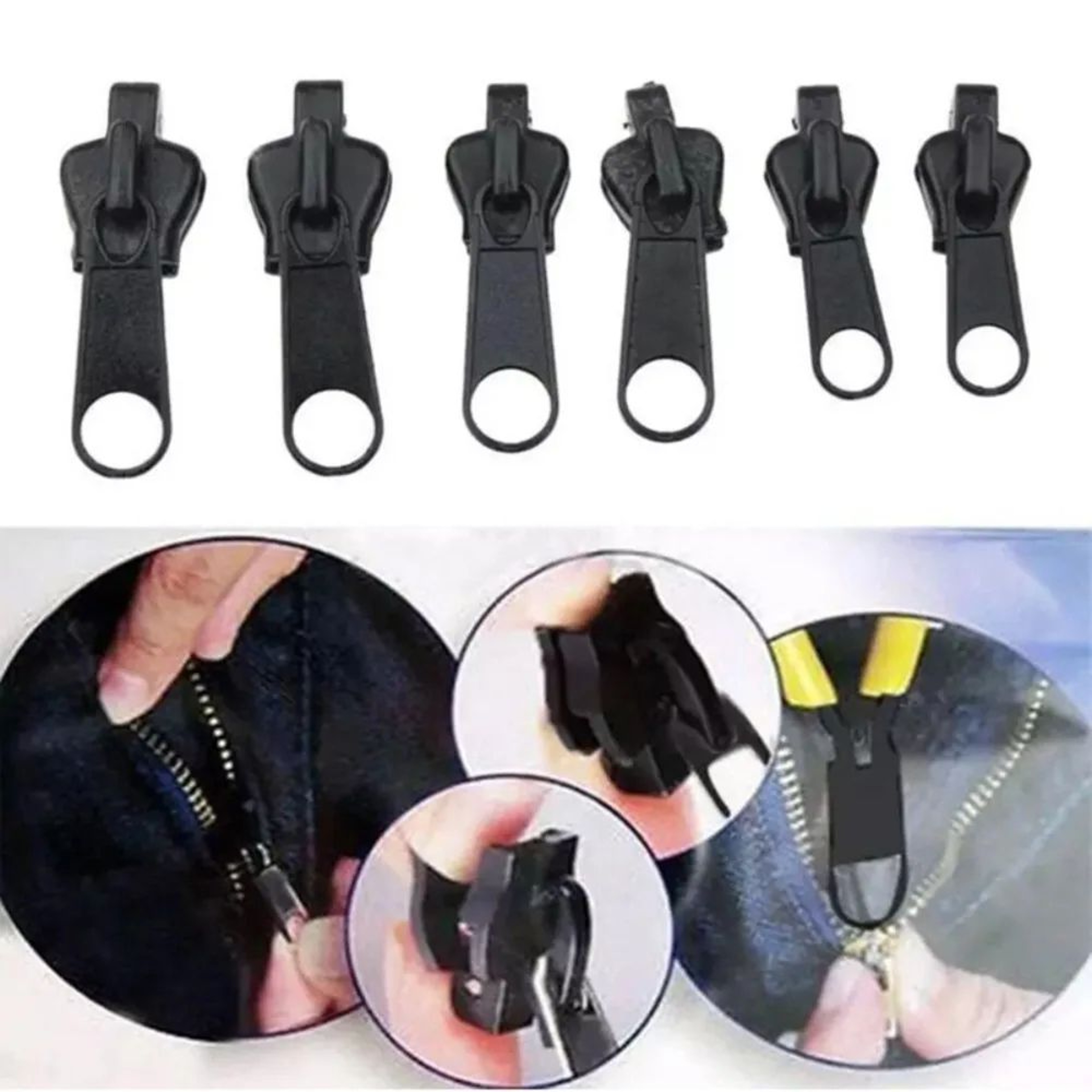 6 Piece Universal Detachable Replacement Zipper Repair Set 2