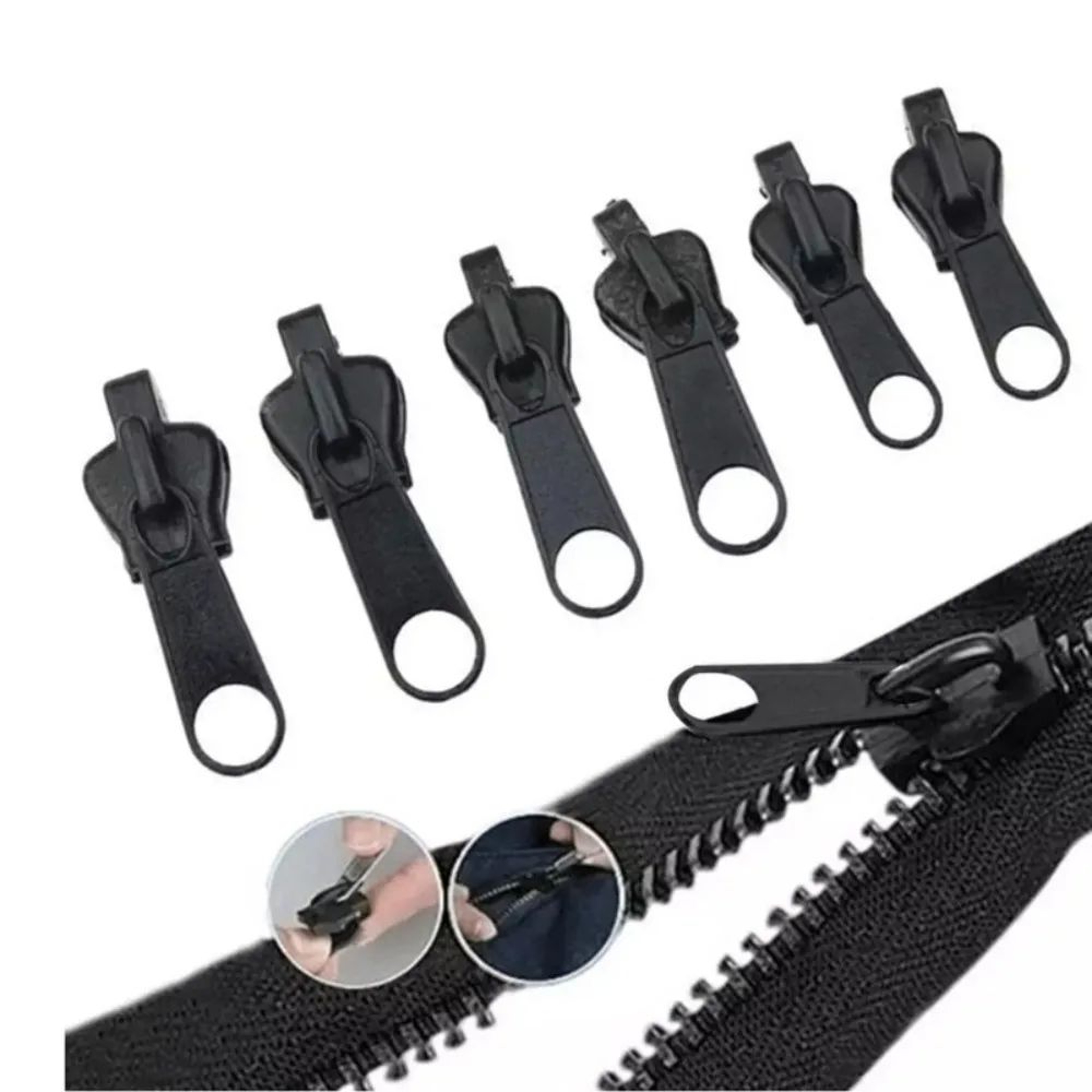 6 Piece Universal Detachable Replacement Zipper Repair Set 6