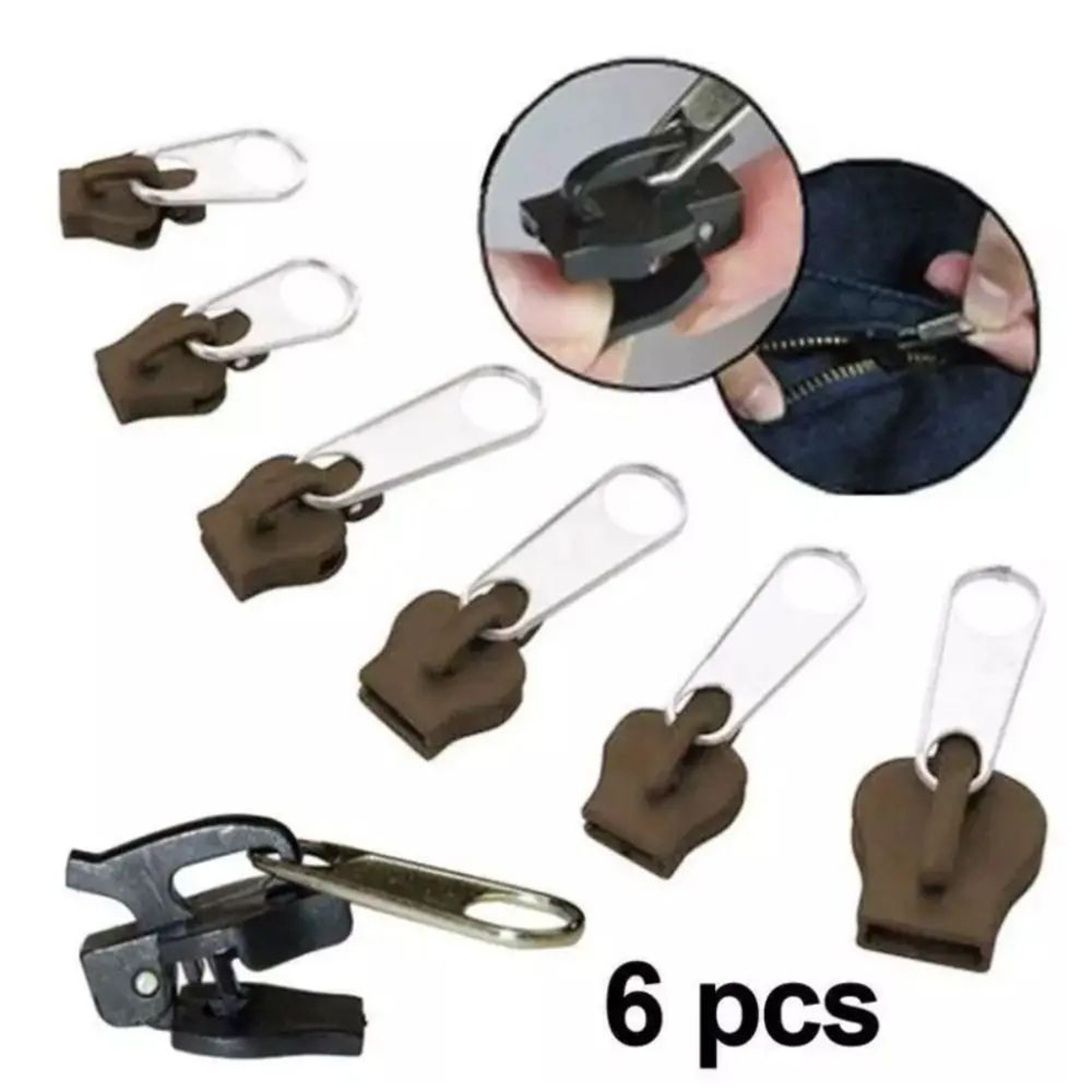 6 Piece Universal Detachable Replacement Zipper Repair Set 7