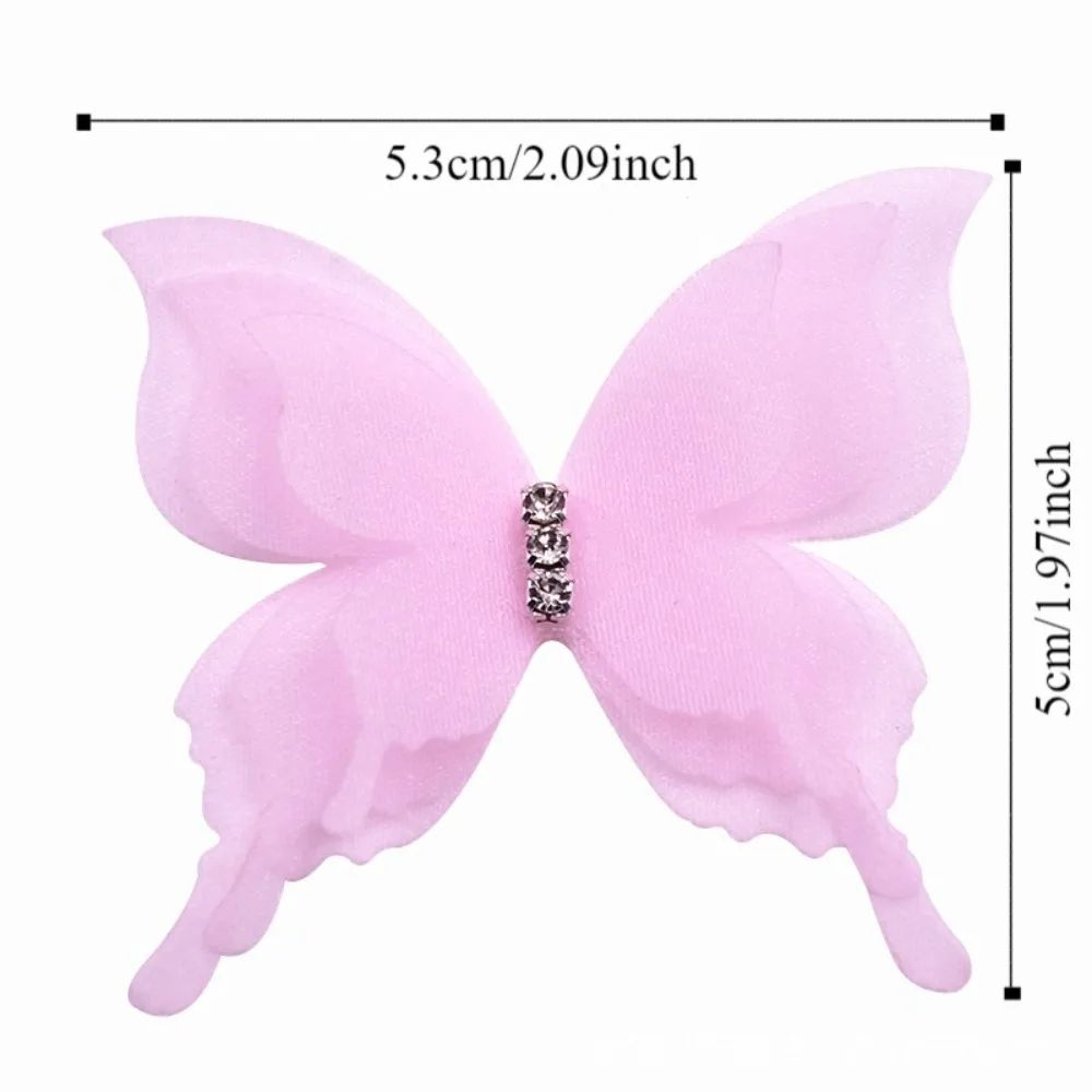 20 Piece Gradient Organza 3D Butterfly Appliques For DIY Crafts 5