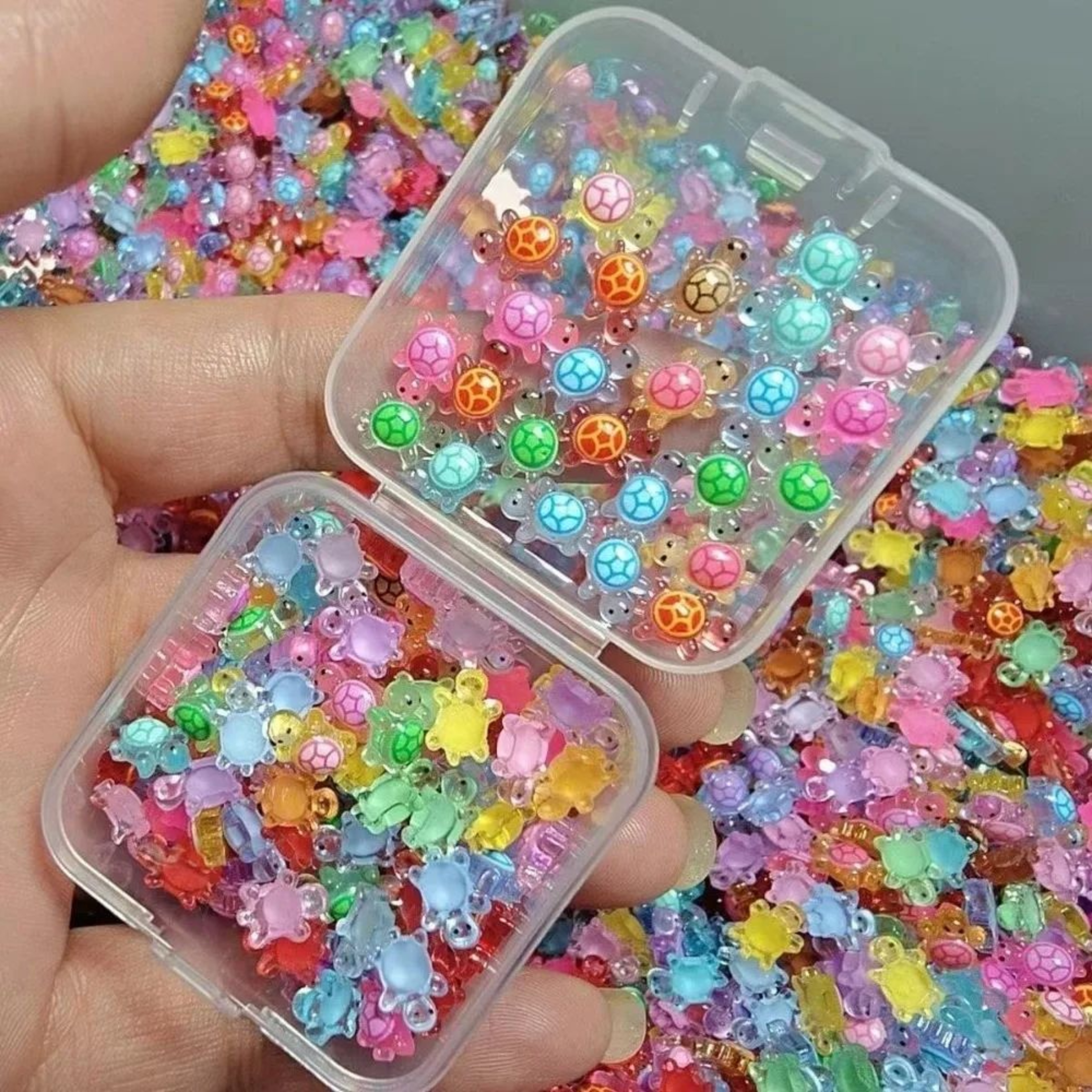 100 Piece Luminous Mini Turtle Resin Figurines For DIY Crafts 10