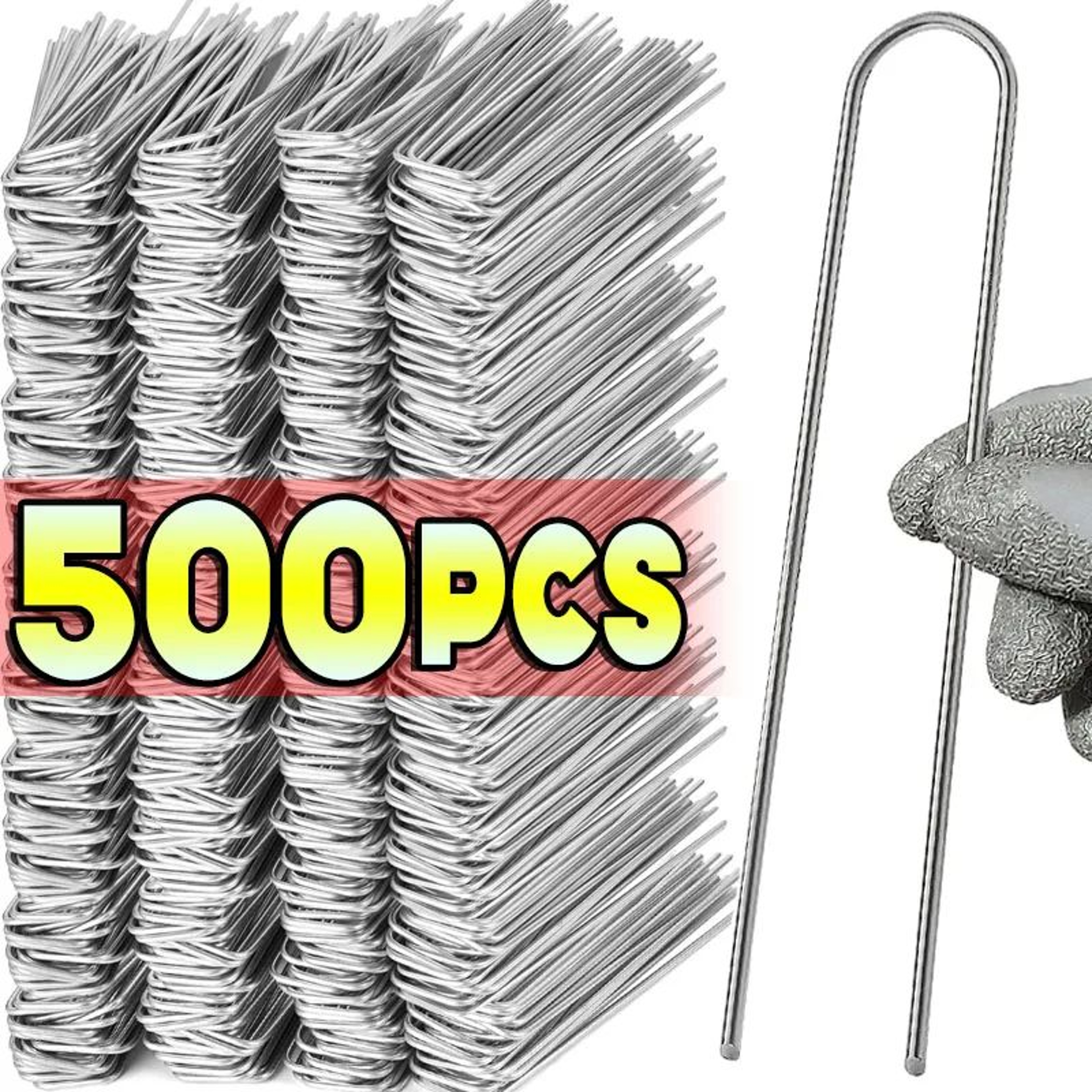 Heavy Duty U Shape Garden Staples For Landscape And Lawn Securing 0