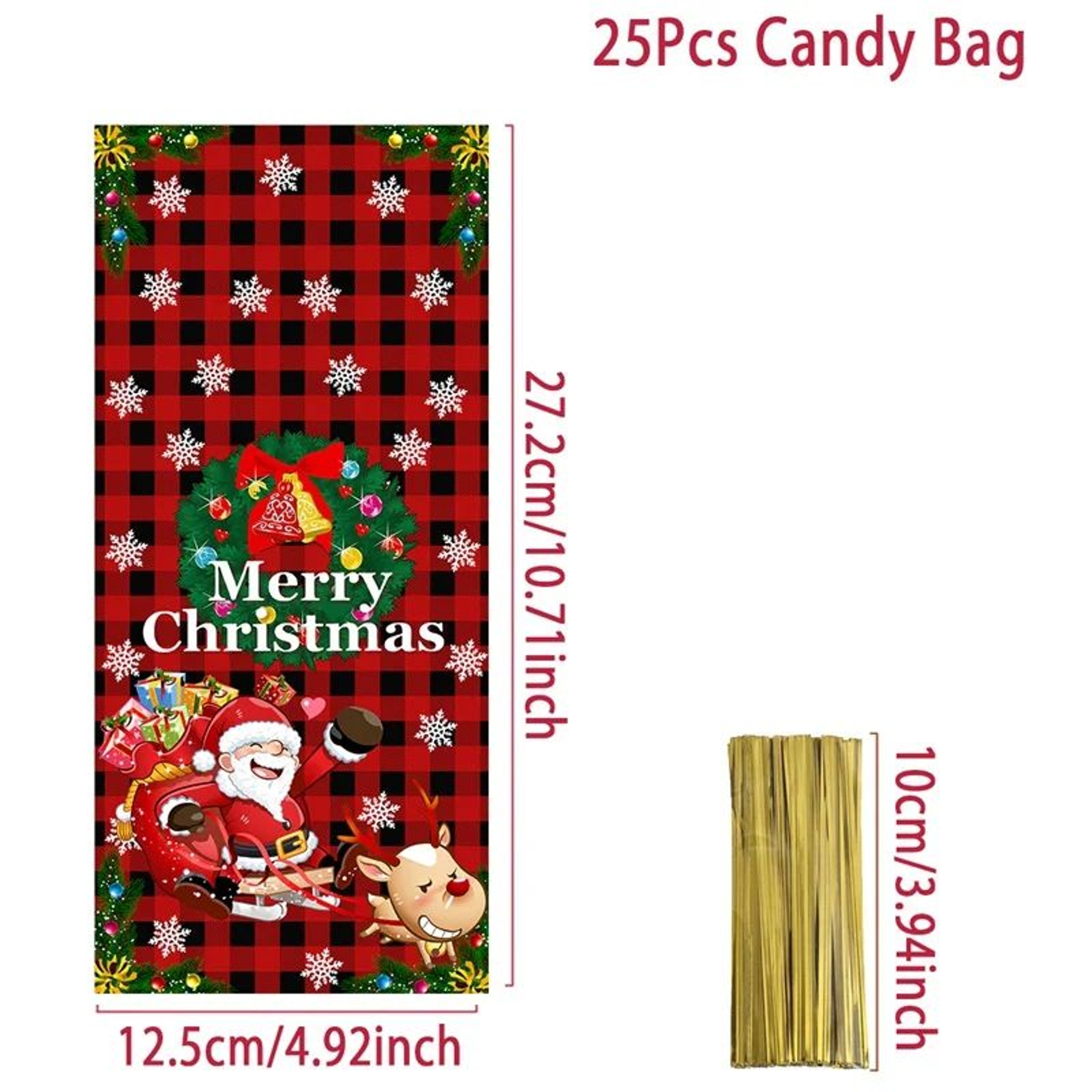 Christmas Candy Gift Bags Festive Holiday Treat Packaging 11