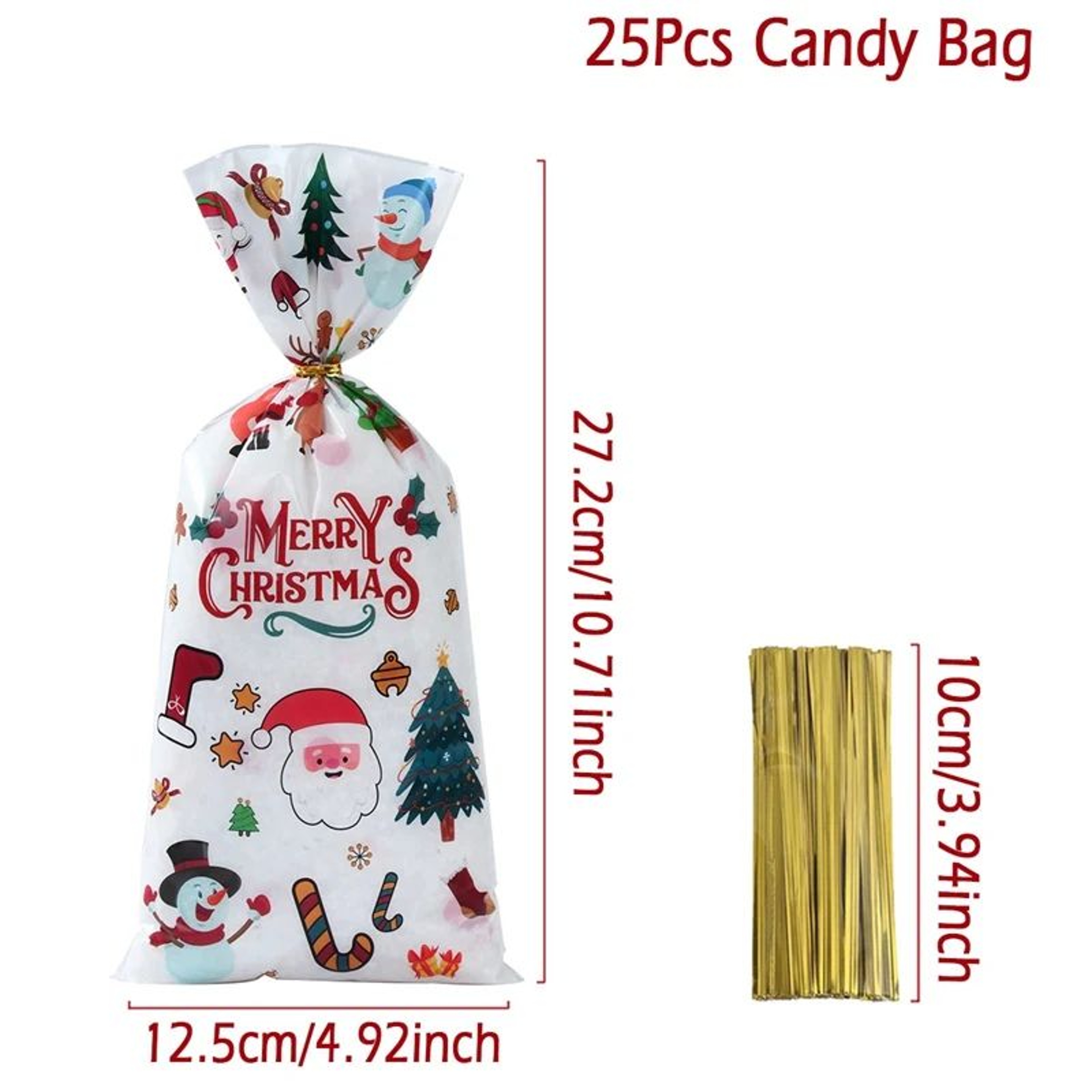 Christmas Candy Gift Bags Festive Holiday Treat Packaging 8