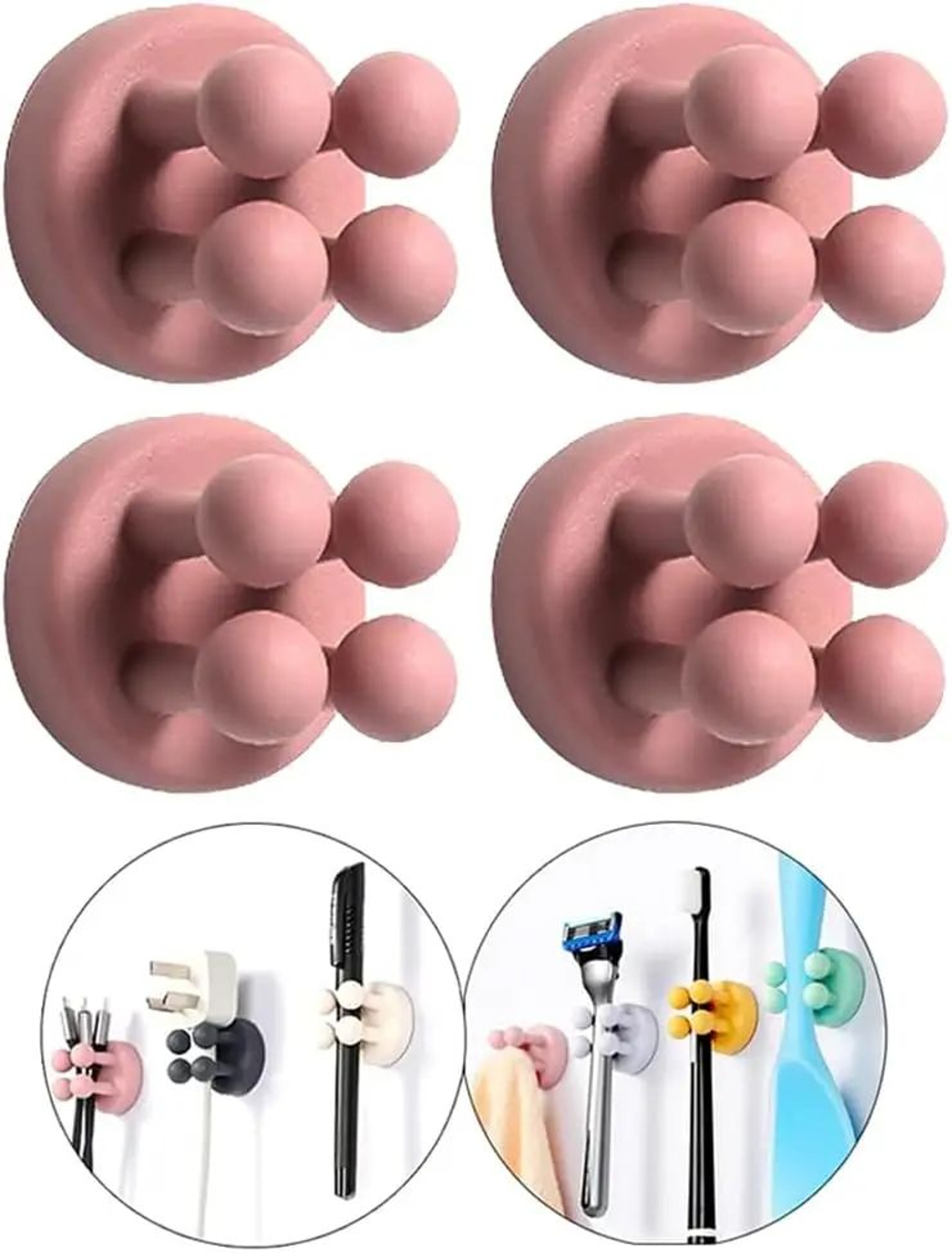 Self Adhesive Silicone Toothbrush Holder And Multipurpose Hook 15