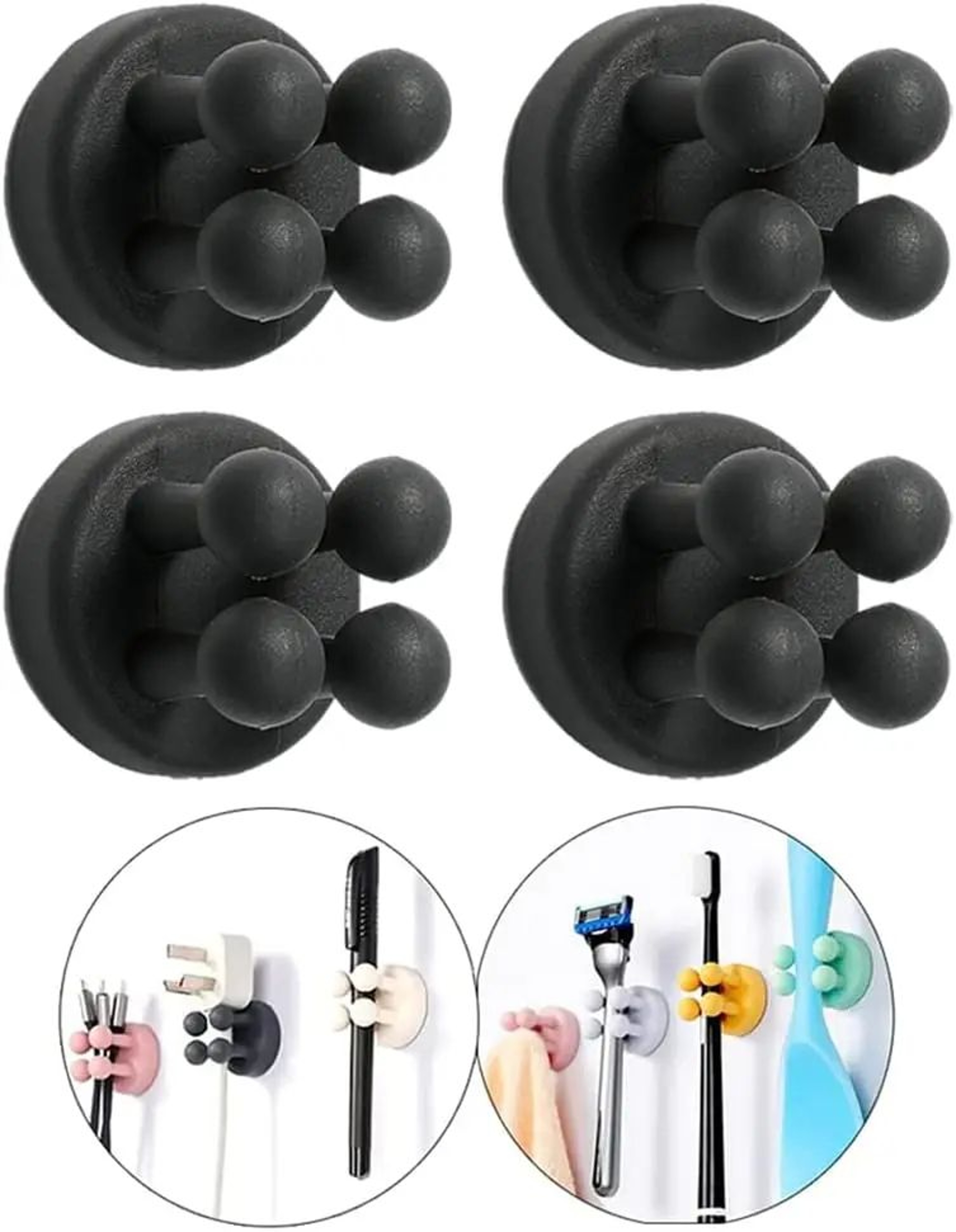 Self Adhesive Silicone Toothbrush Holder And Multipurpose Hook 12