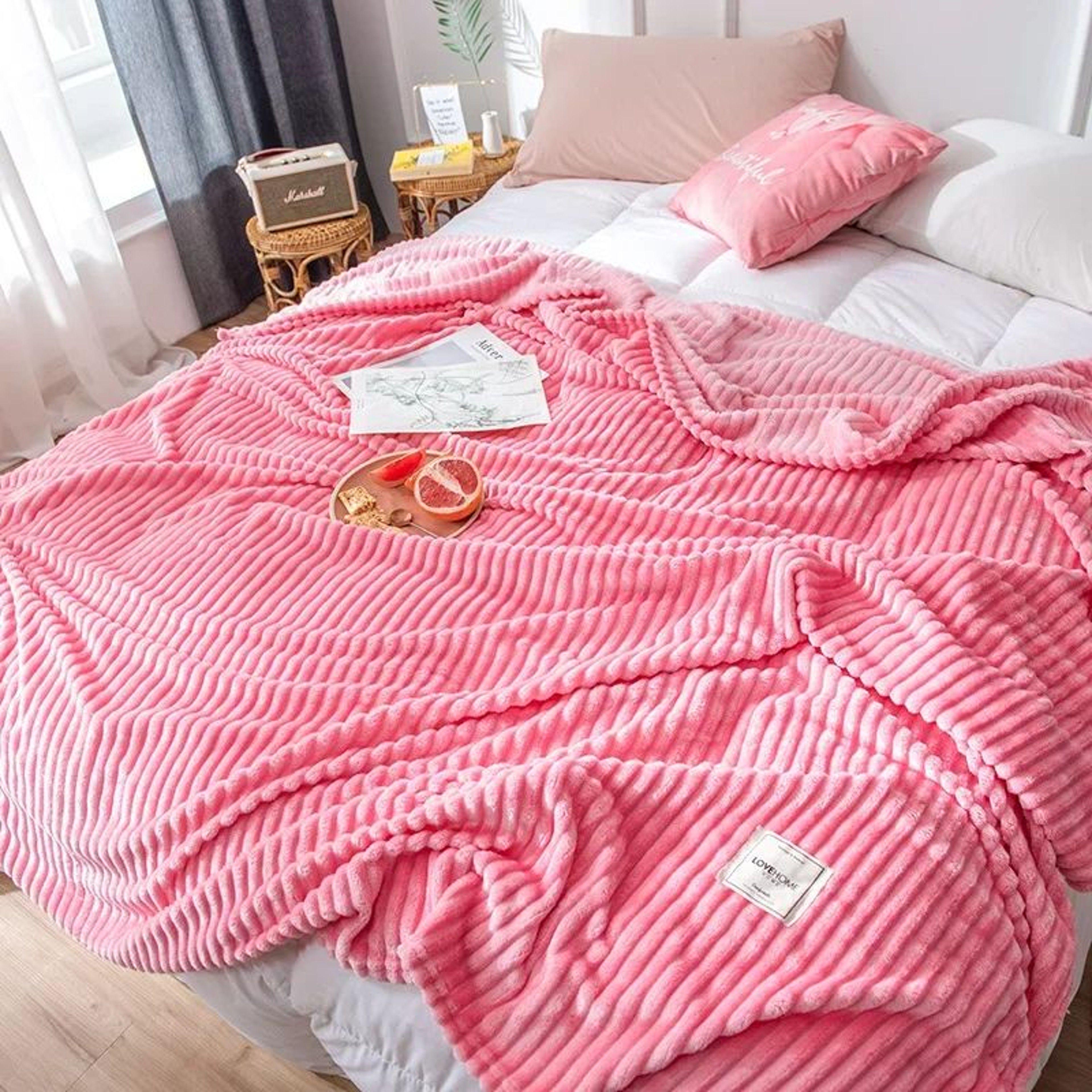 Patterned Soft Hugging Throw Blanket For Sofa Bed And Couch 8