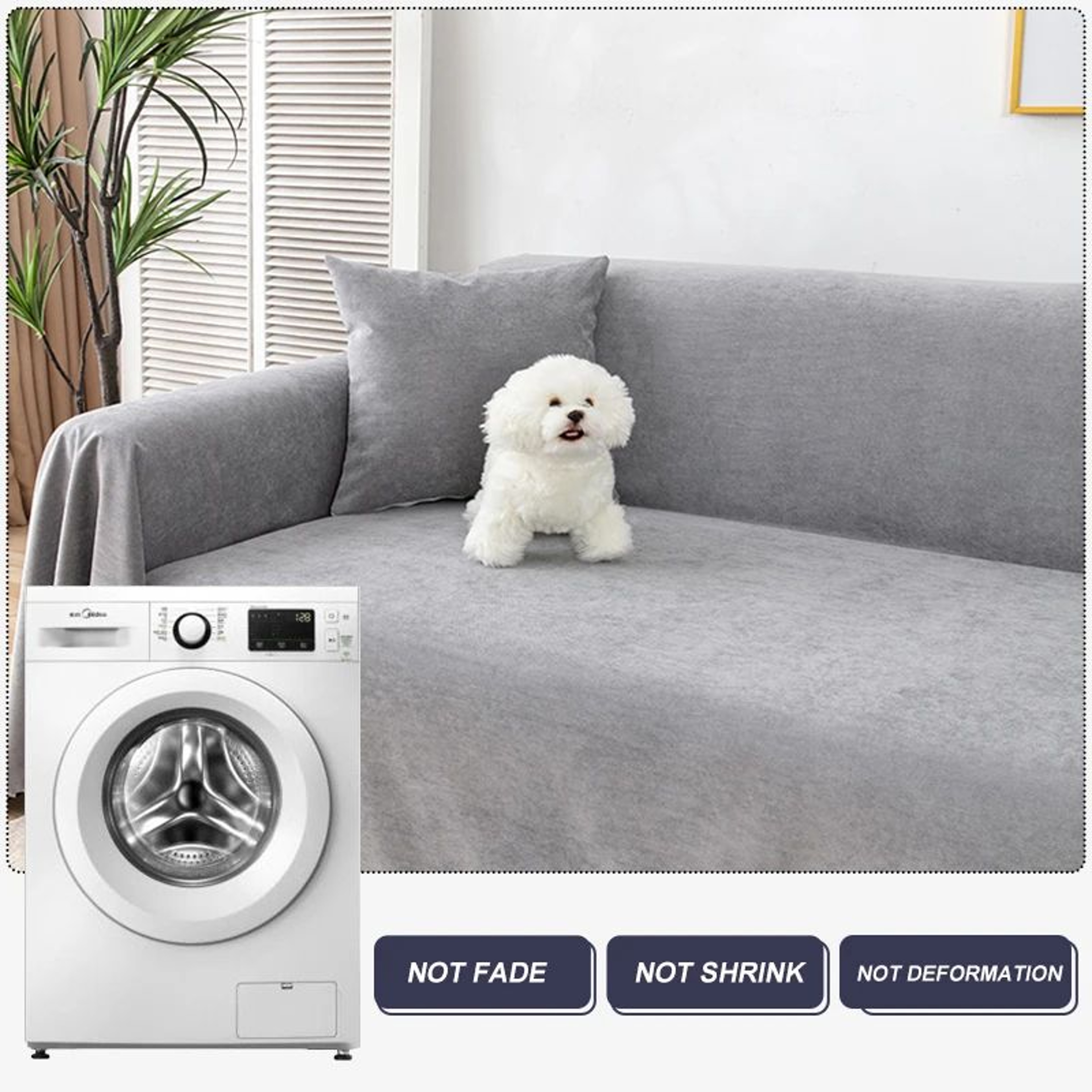 Waterproof Solid Color Sofa Towel Cover For Living Room 5