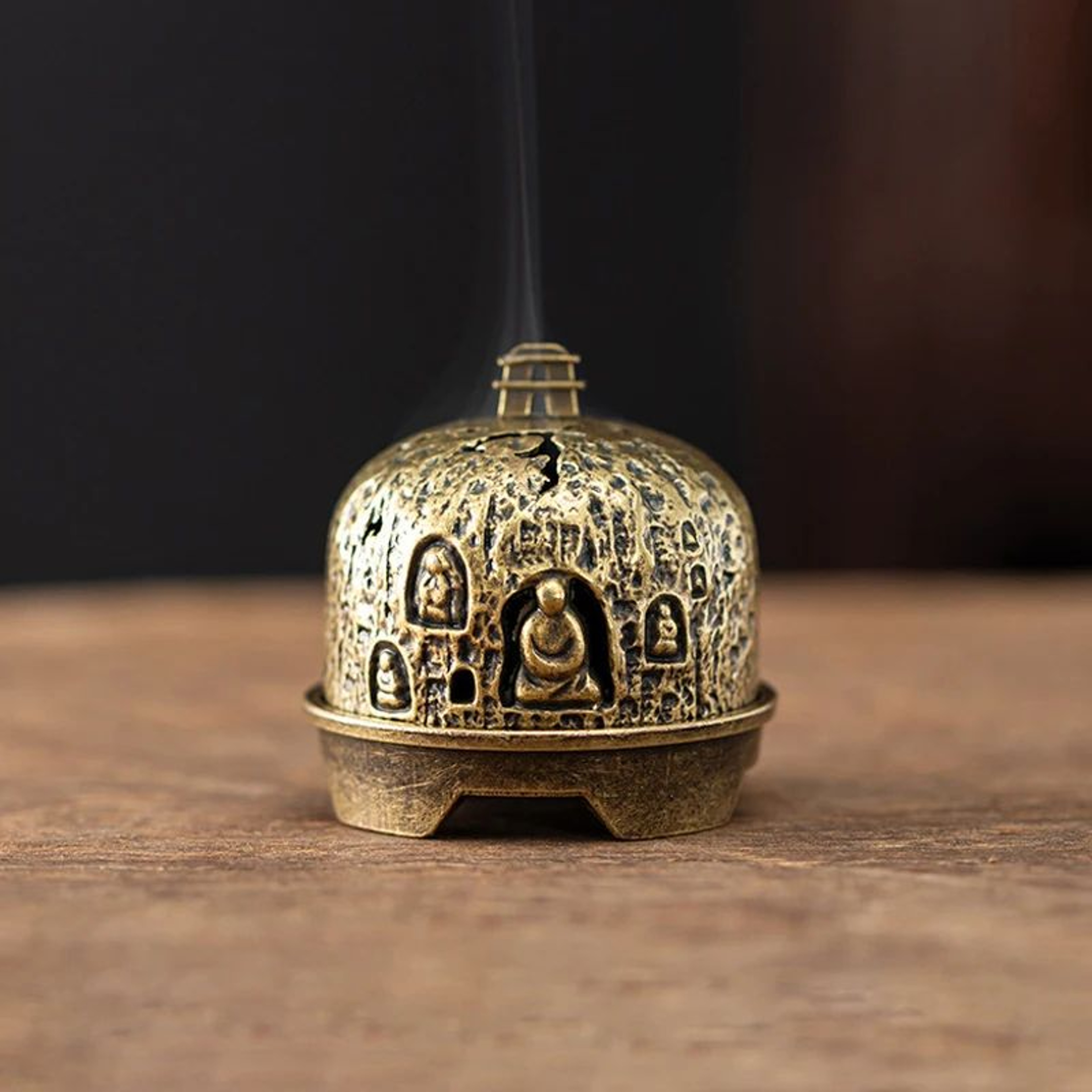 Vintage Three Legged Alloy Incense Burner And Stick Holder 8