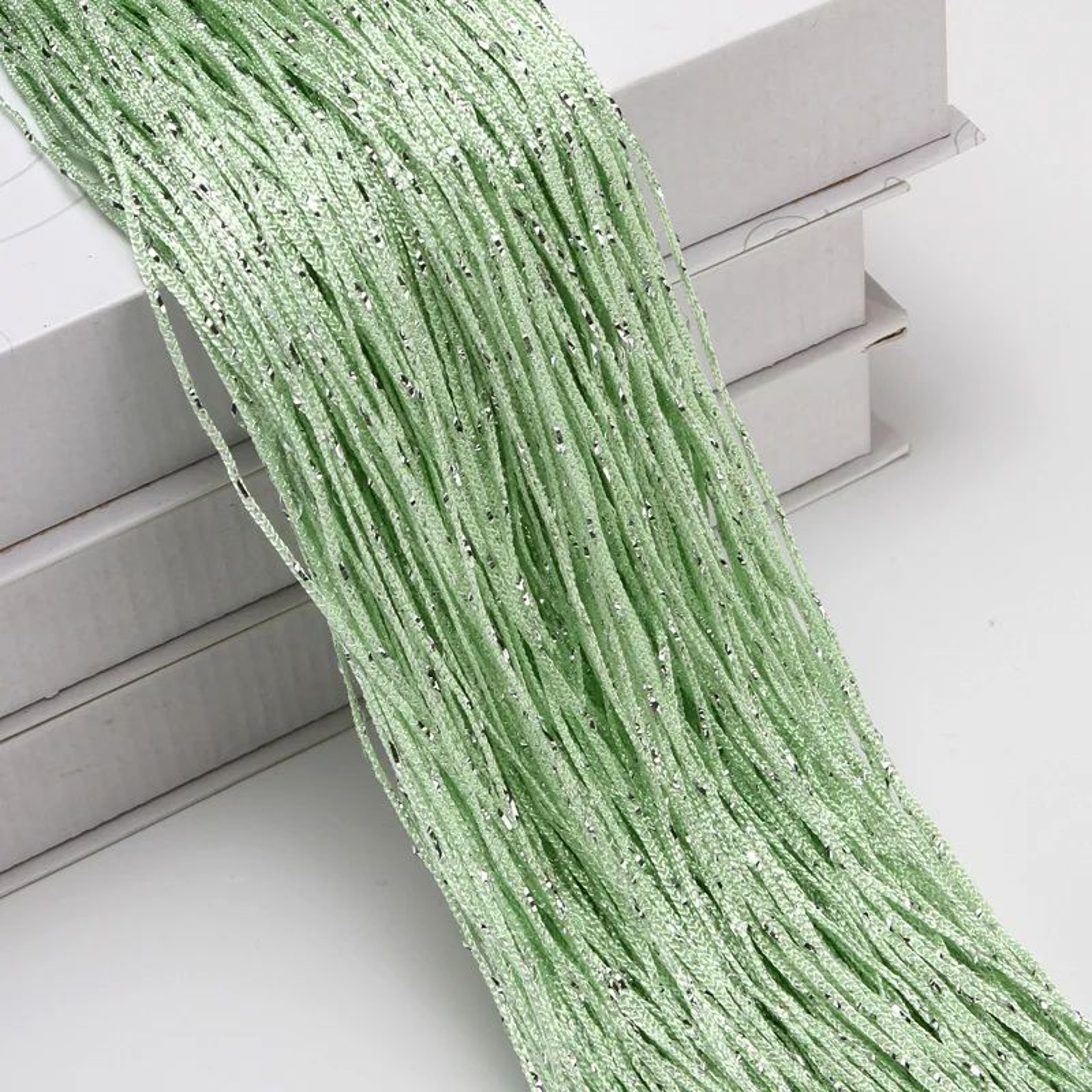 Glitter Silver Tassel String Curtain For Door And Window 10