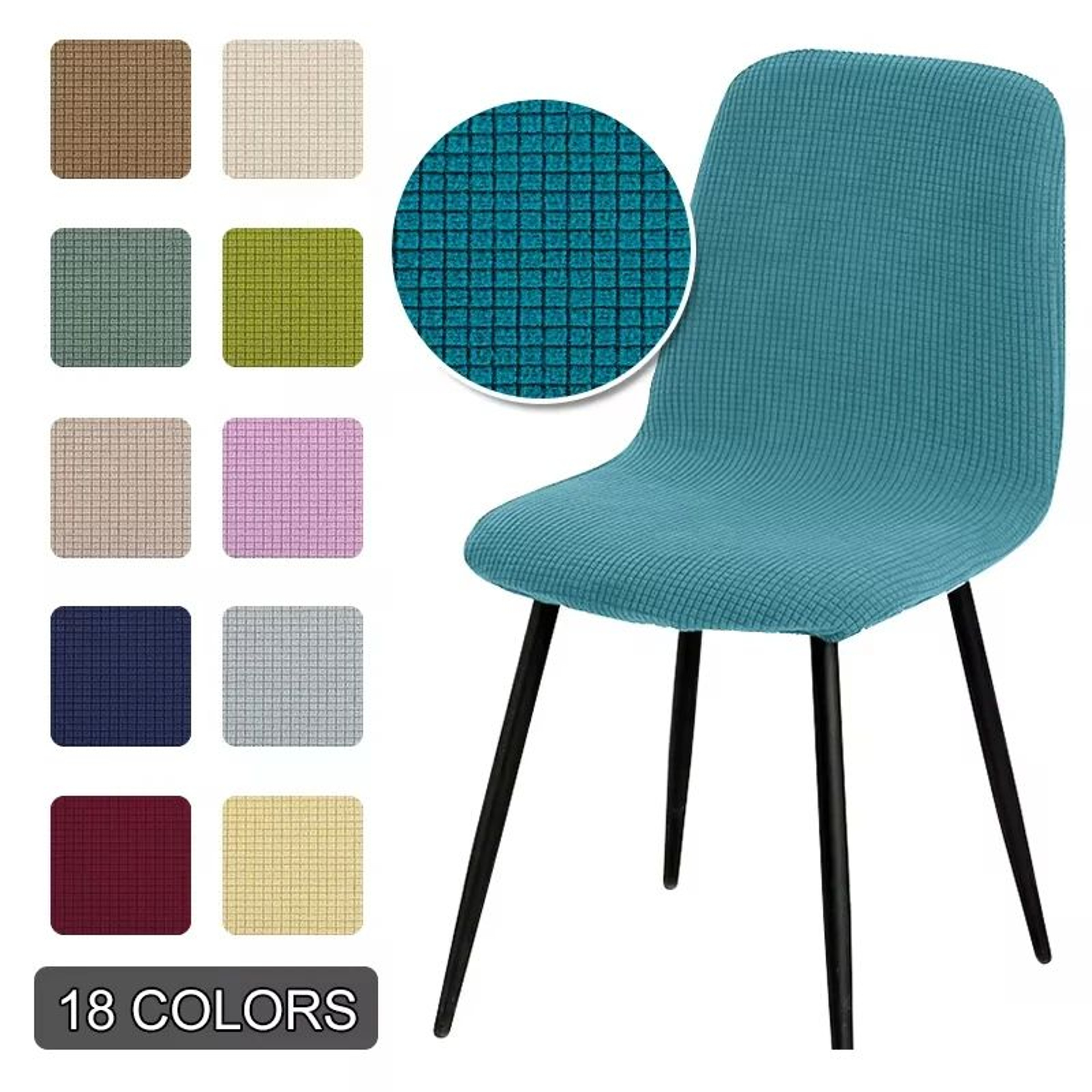 Modern Stretch Short Back Chair Cover 0
