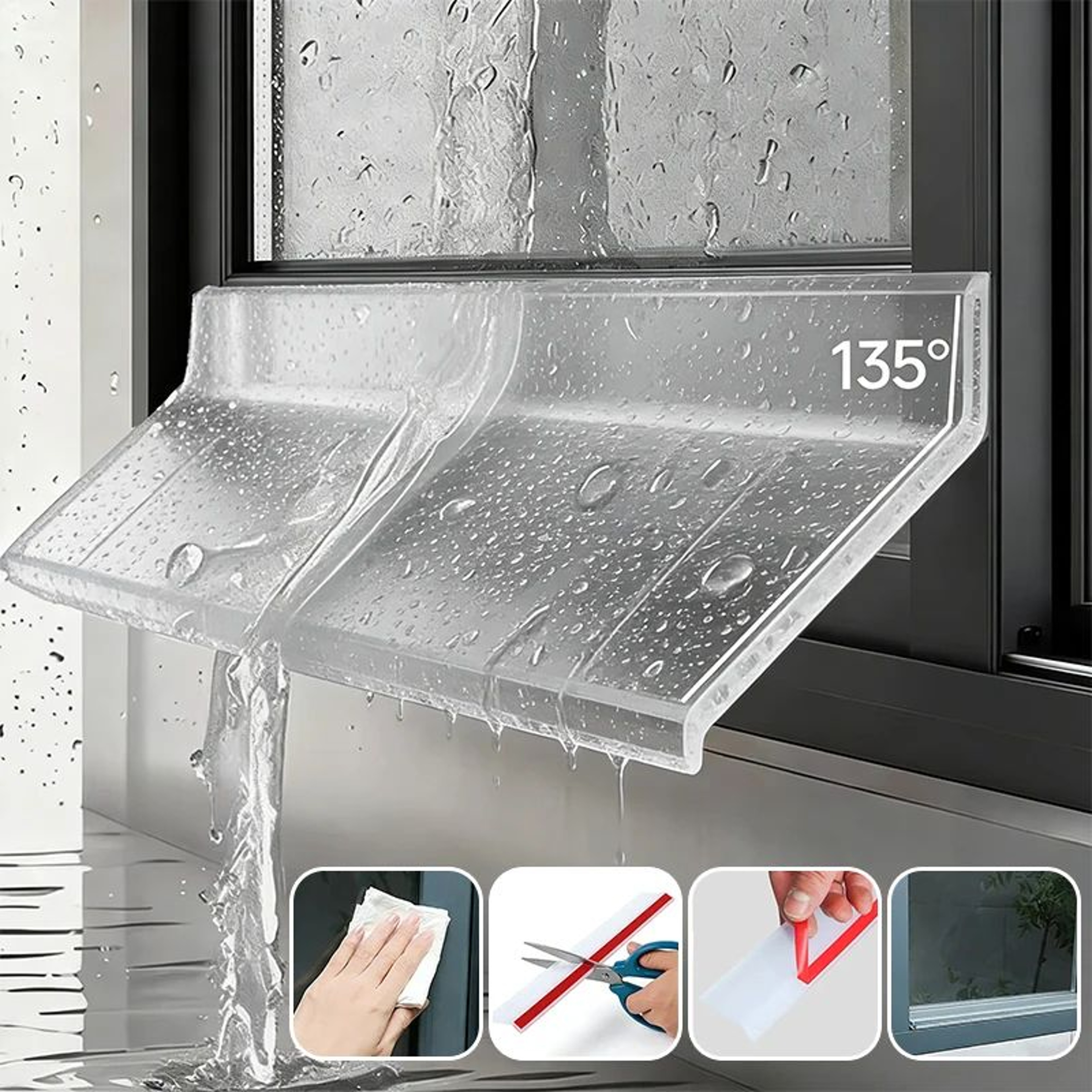 Transparent Self Adhesive Waterproof Sealing Strip 0